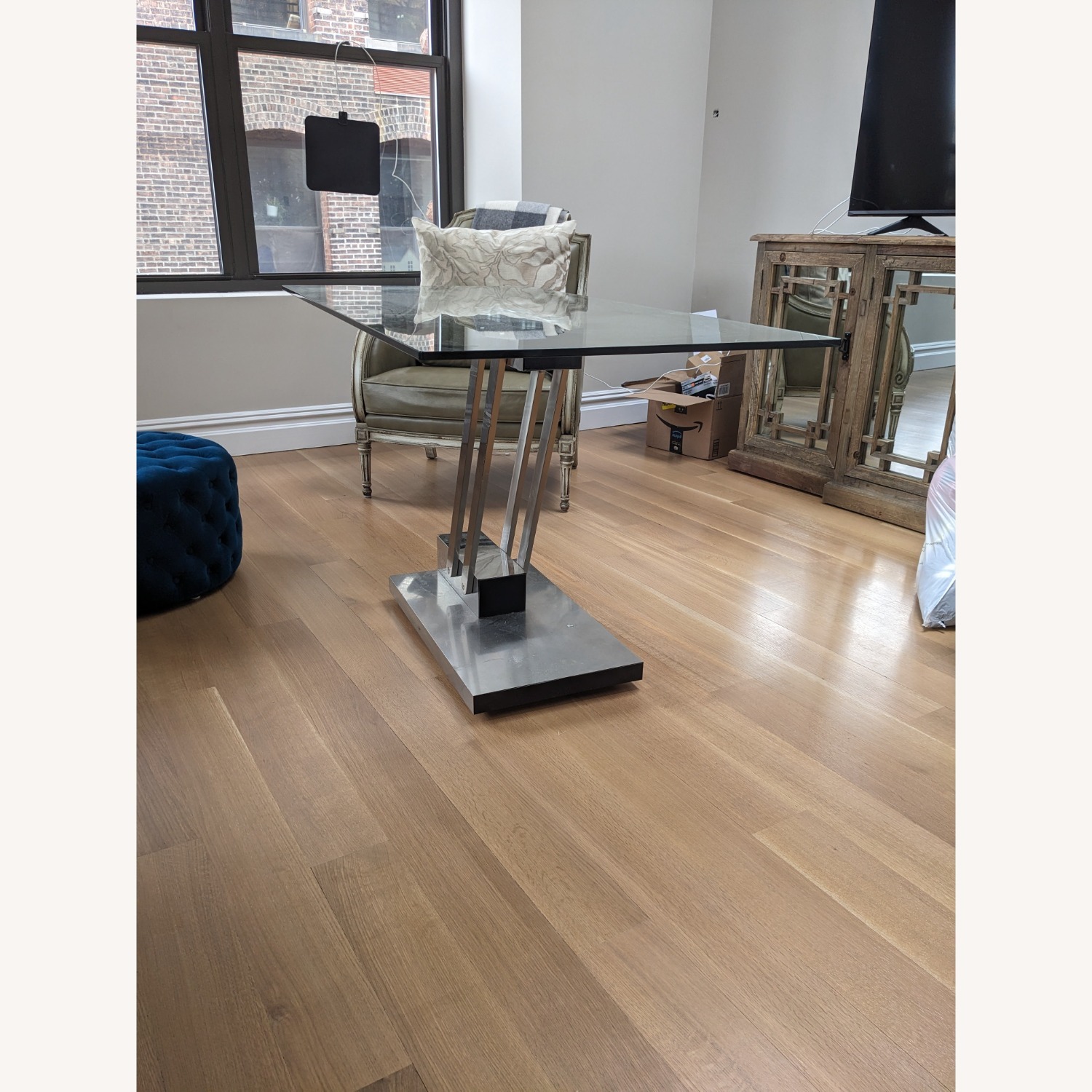 Adjustable Height Glass Coffee Table - image-2