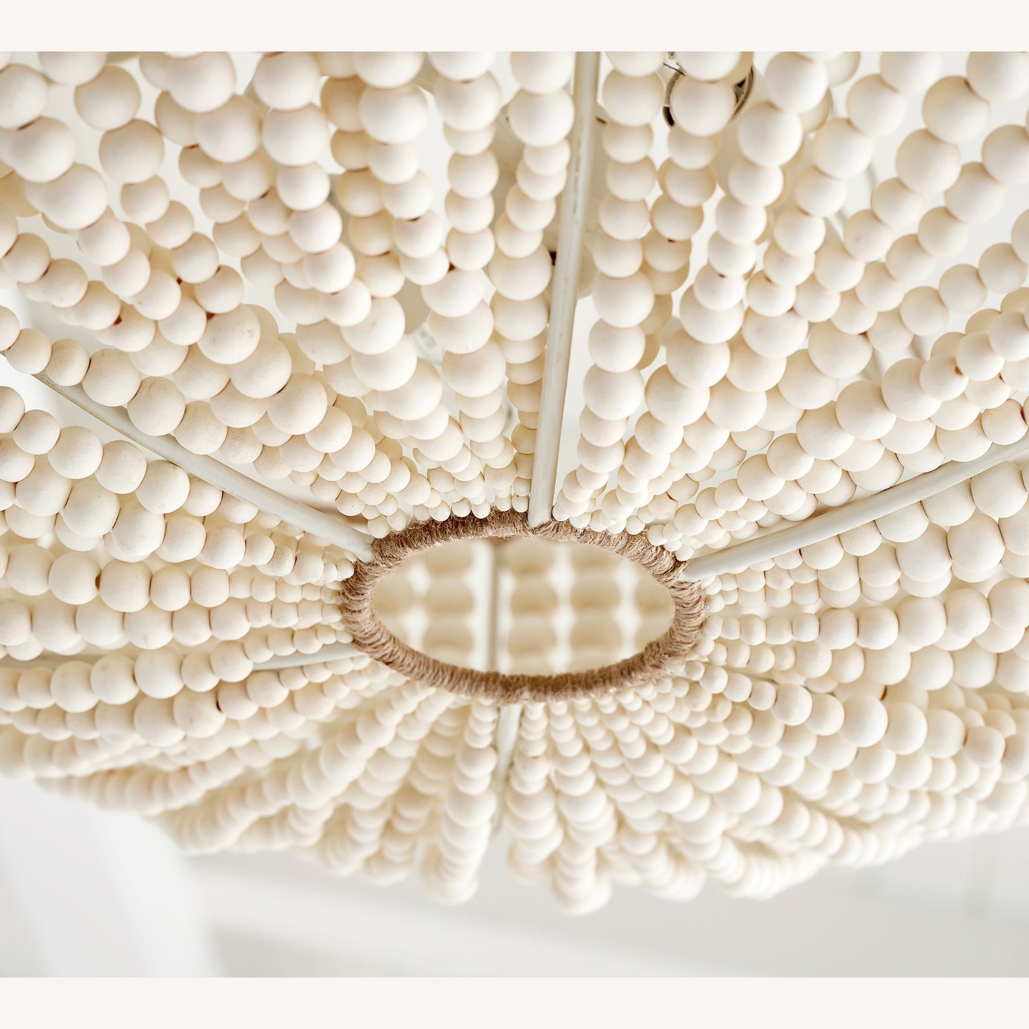 Pottery Barn Bristol Wood Bead Chandelier (30") - image-5