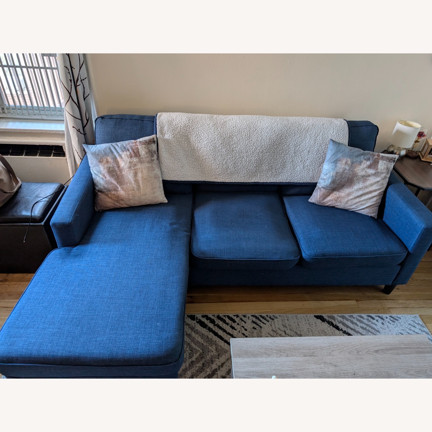 Bob's Discount Furniture Chofa Denim Blue Chofa - image-1