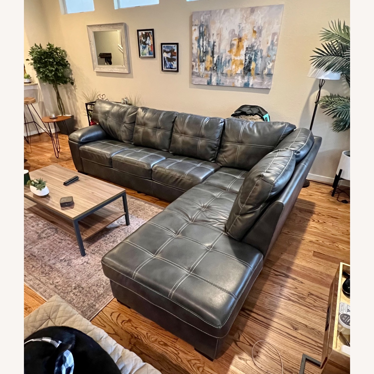 Dark Brown Sectional Sofa - image-2