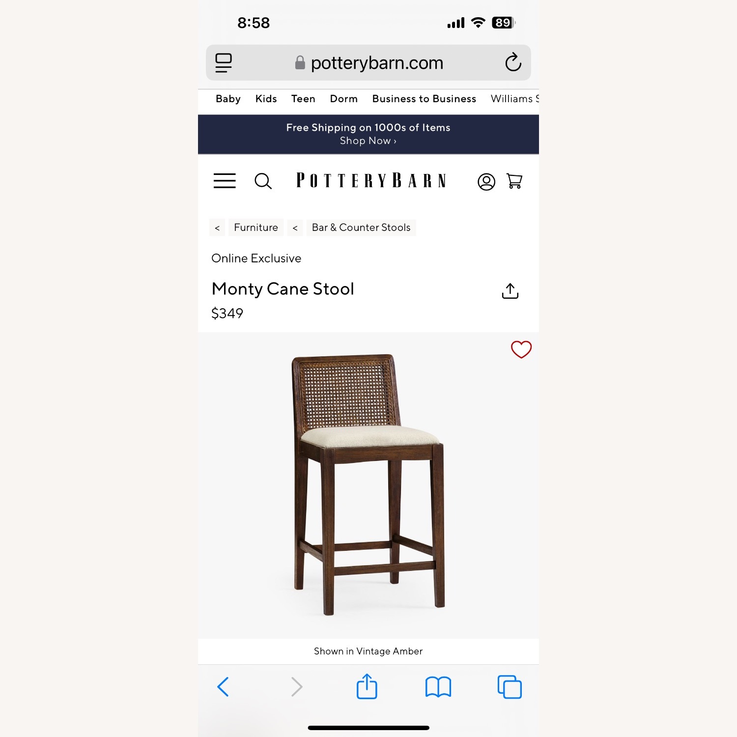 Pottery Barn Monty Stools - image-1