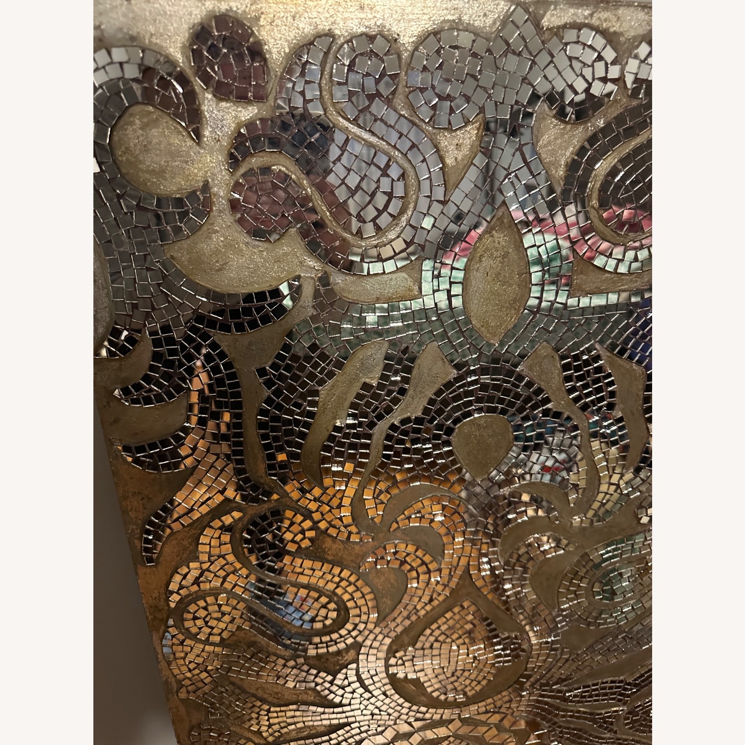 Pier 1 Champagne Mirrored Mosaic Damask Wall Panel - image-4