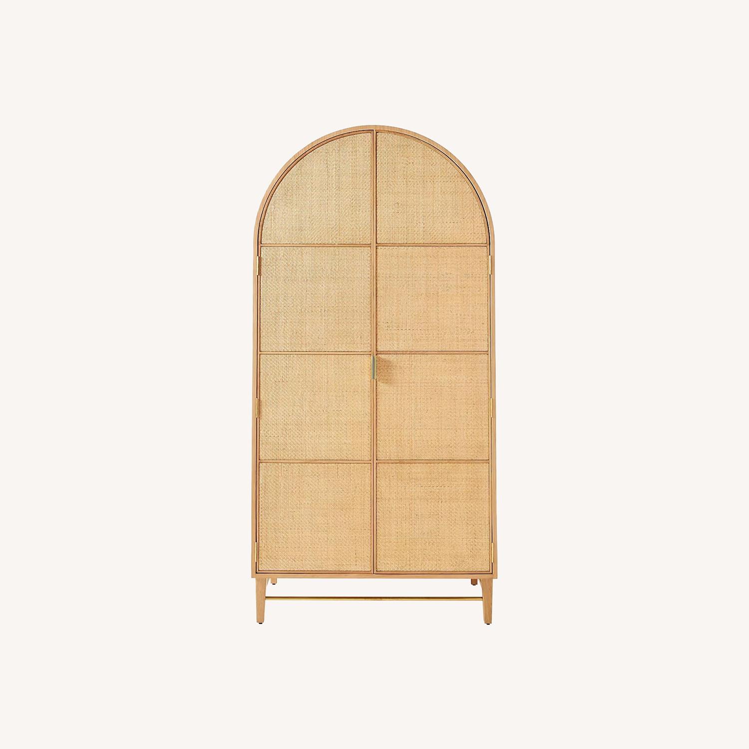 Anthropologie Wallace Cane and Oak Armoire - image-0