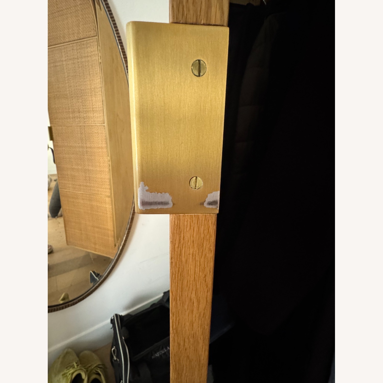 Anthropologie Wallace Cane and Oak Armoire - image-3