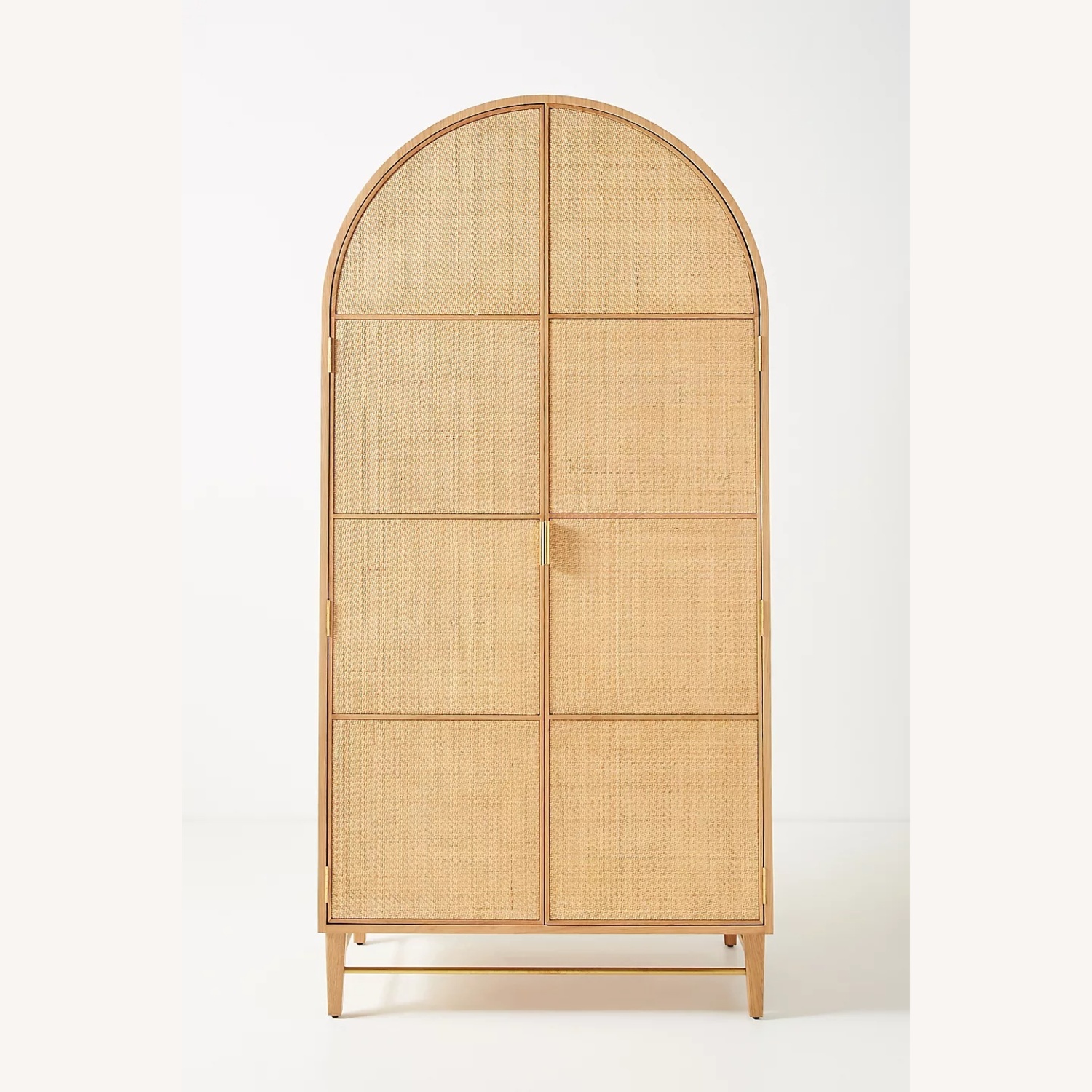 Anthropologie Wallace Cane and Oak Armoire - image-4