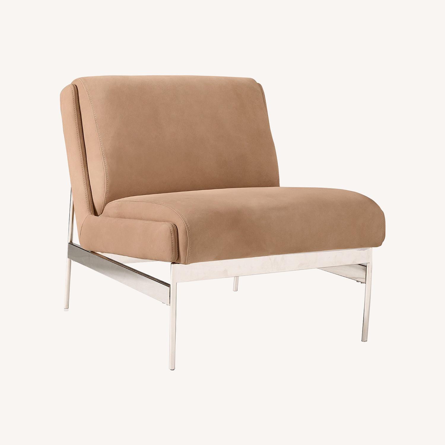 West Elm Lacon Leather Slipper Chair - image-0