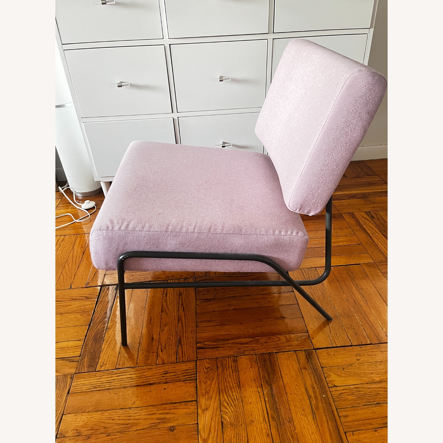 West Elm Wire Frame Slipper Chair Pink Grapefruit - image-2