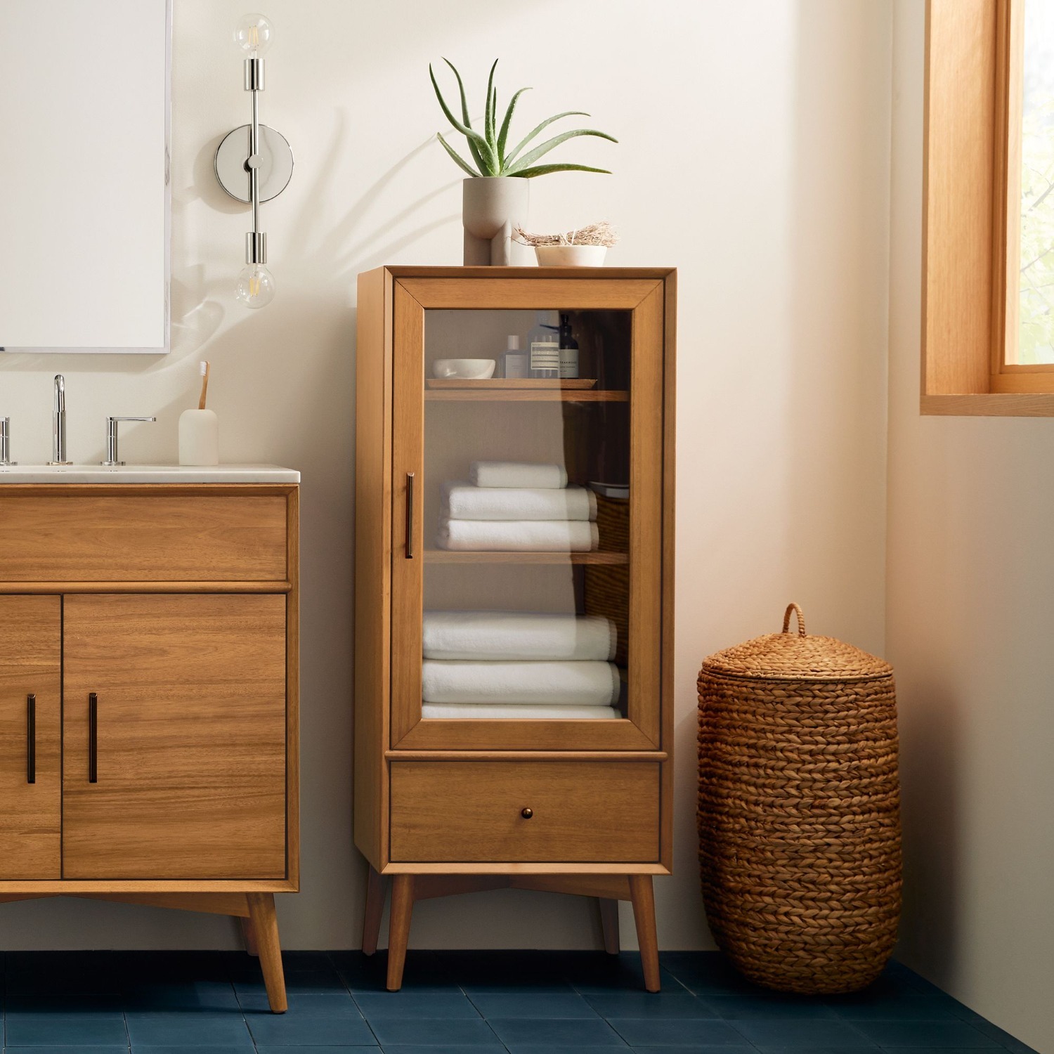 West Elm Mid-Century Bathroom Pharmacy Cabinet - image-5