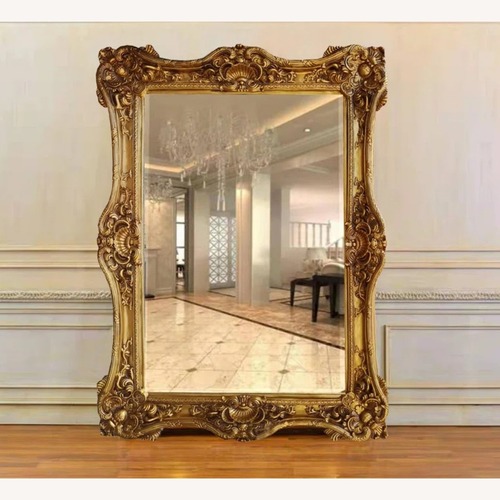 Used Grand Baroque-Style Gold Mirror for sale on AptDeco