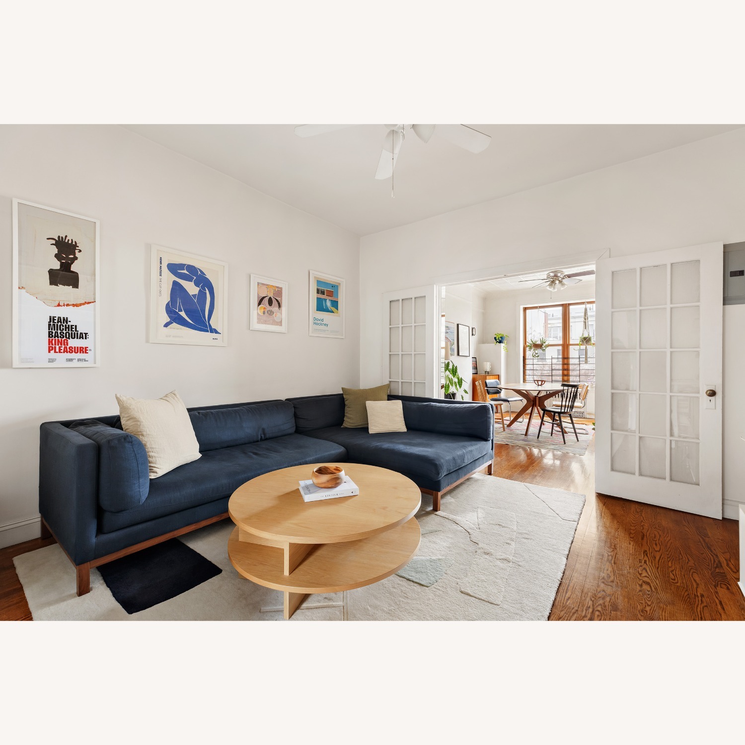 Interior Define Jasper Chaise Sectional Blue - image-1