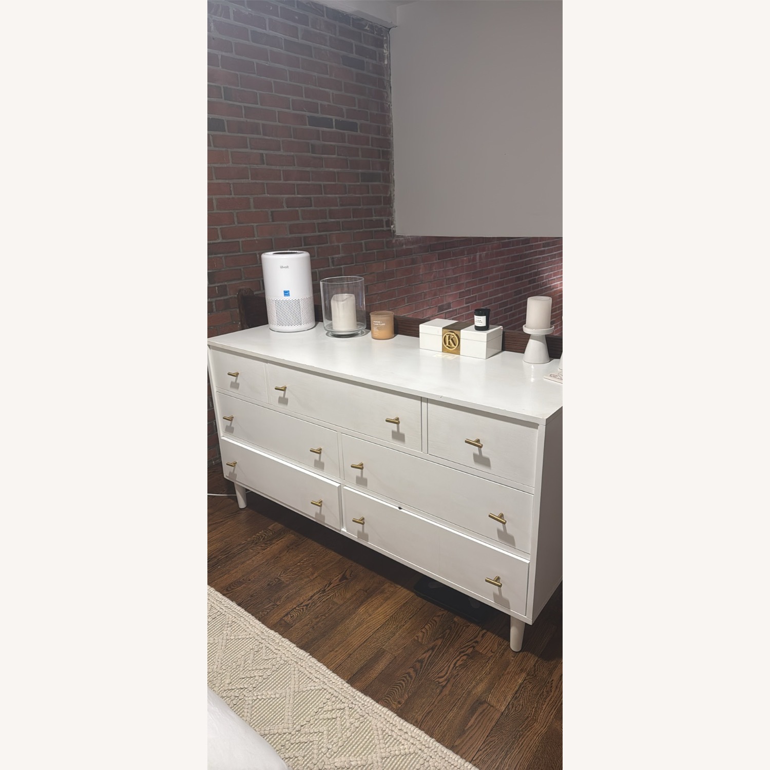 Crate & Barrel Mason White 7 Drawer Dresser - image-1