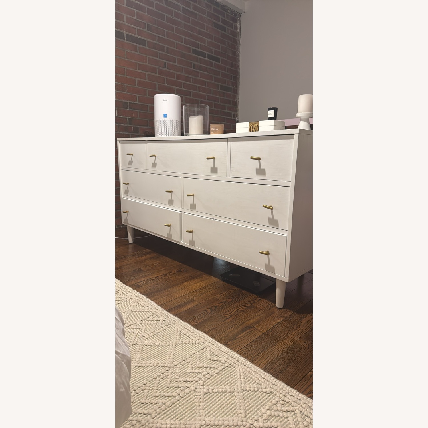 Crate & Barrel Mason White 7 Drawer Dresser - image-3