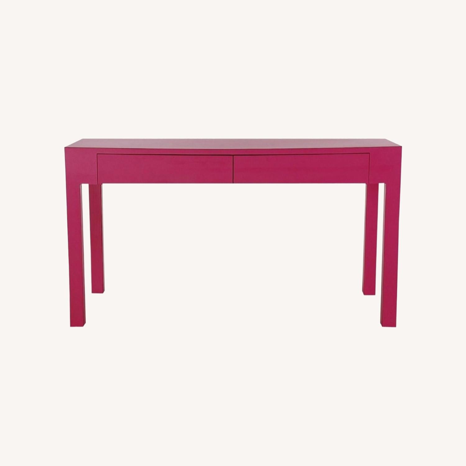 MCM Parsons Table/Desk in Pink/Fushia Laminate - image-0