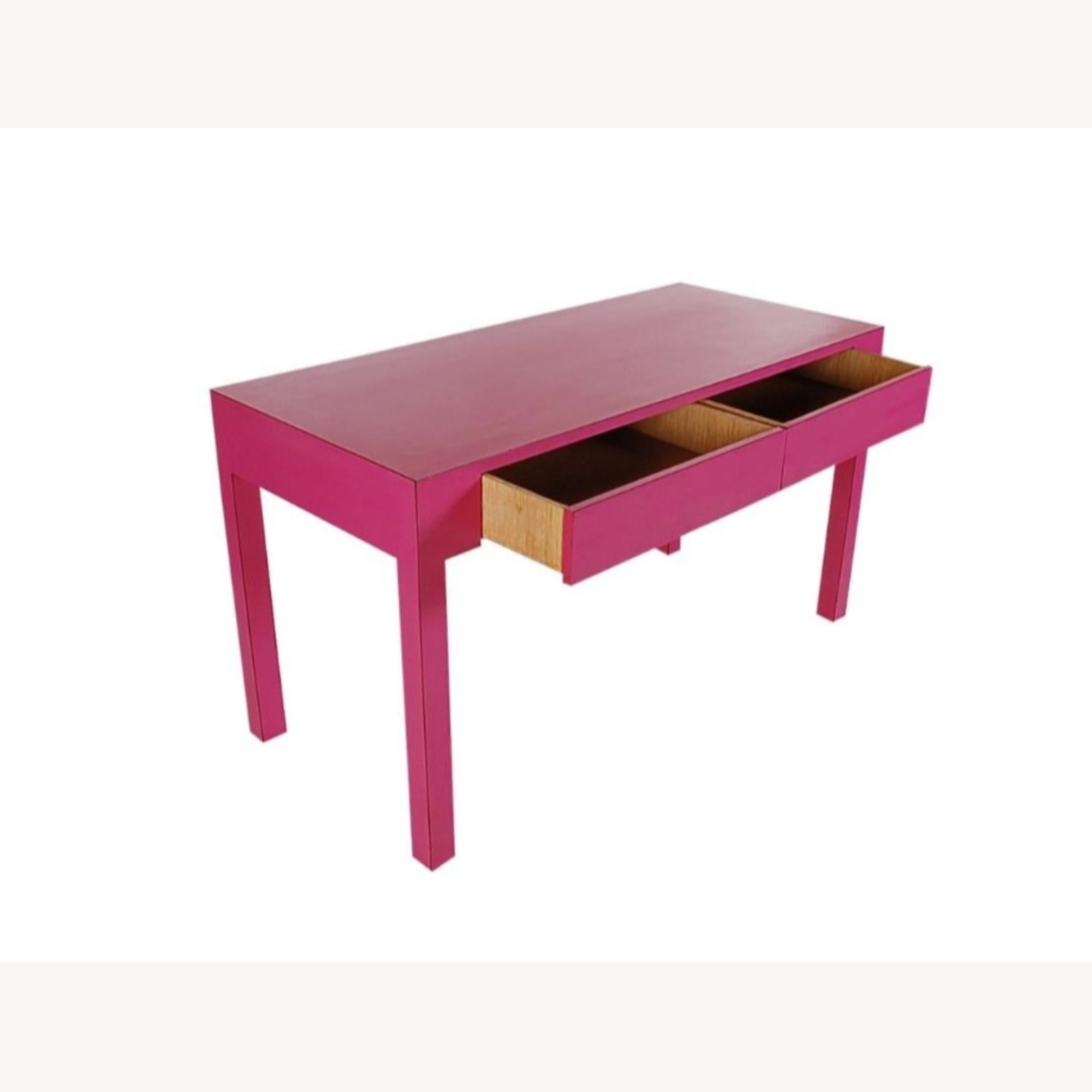 MCM Parsons Table/Desk in Pink/Fushia Laminate - image-4