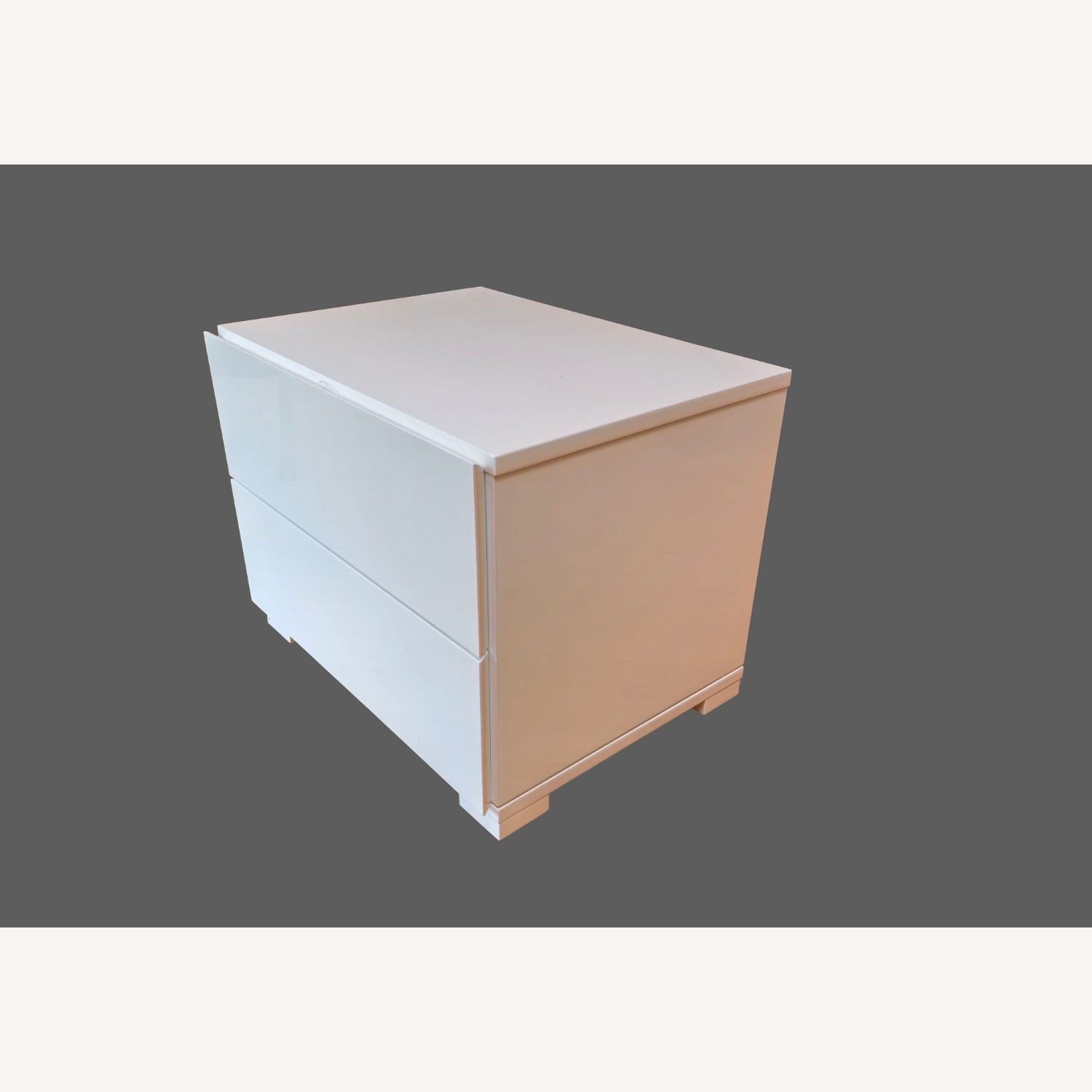 Contemporary White Nightstand - image-1