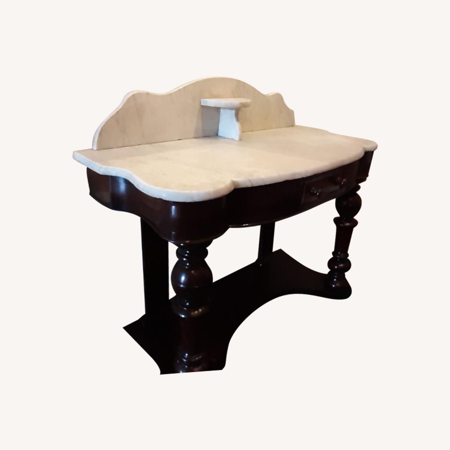 French Empire Entry Table / Marble Top - image-0