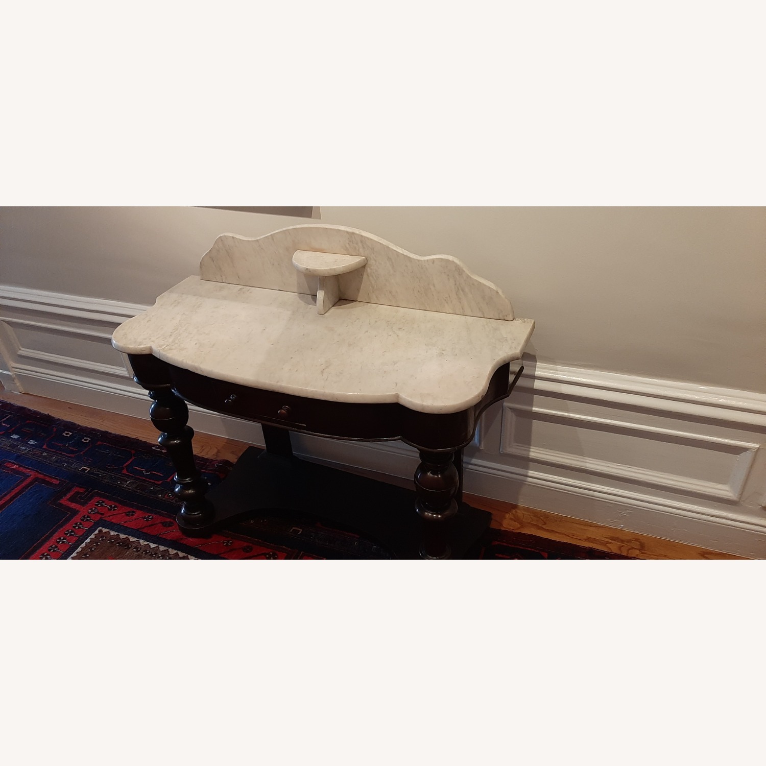 French Empire Entry Table / Marble Top - image-1