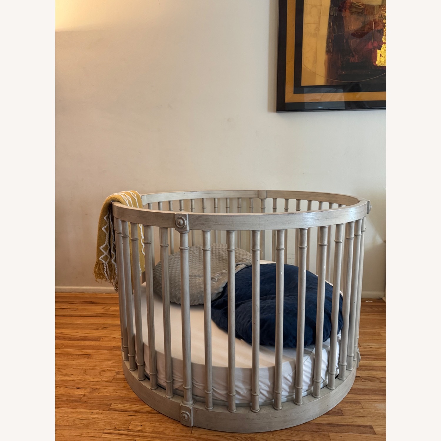 Restoration Hardware Round Ellery Crib - image-0