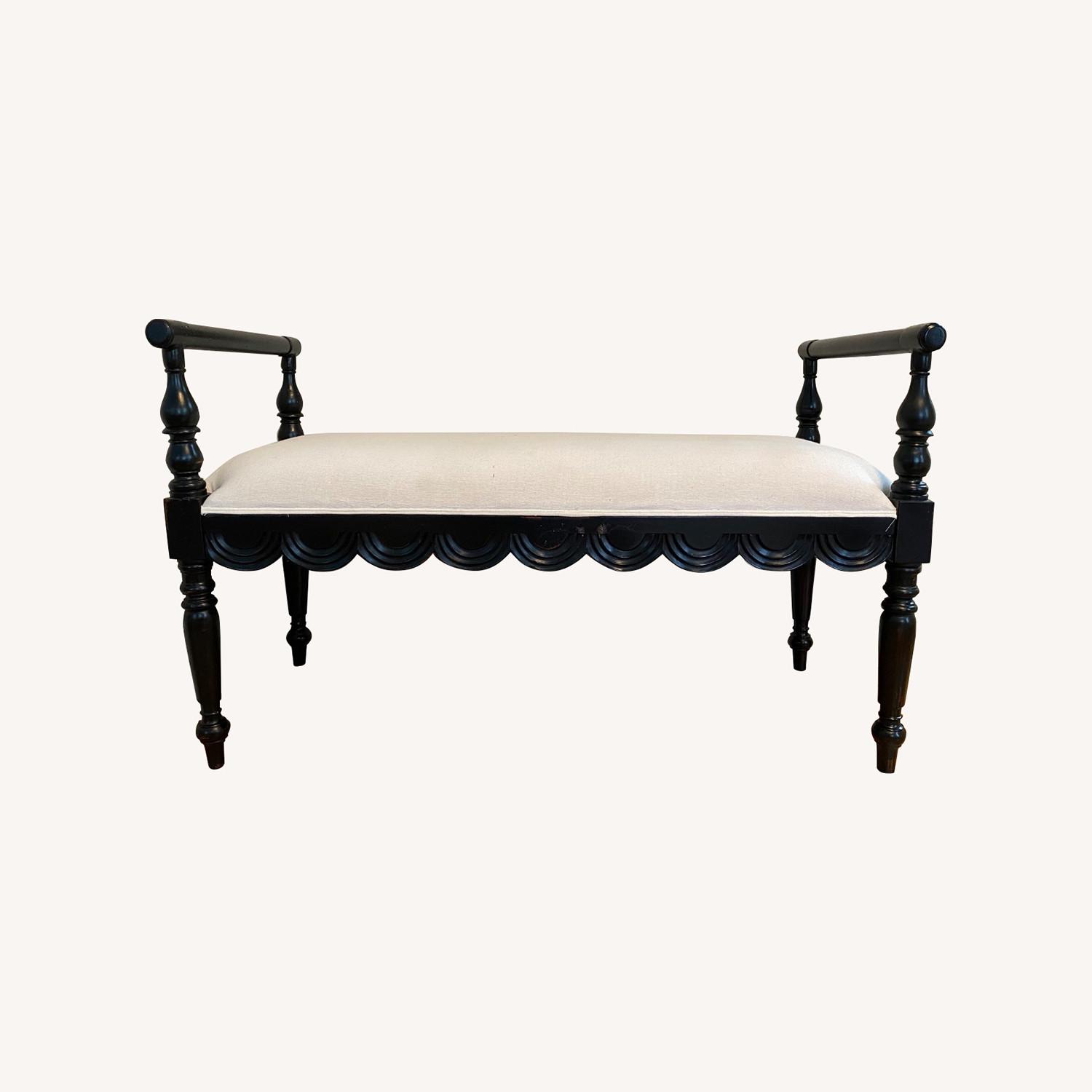 One Kings Lane Callie Bench - Black/ Ivory - image-0