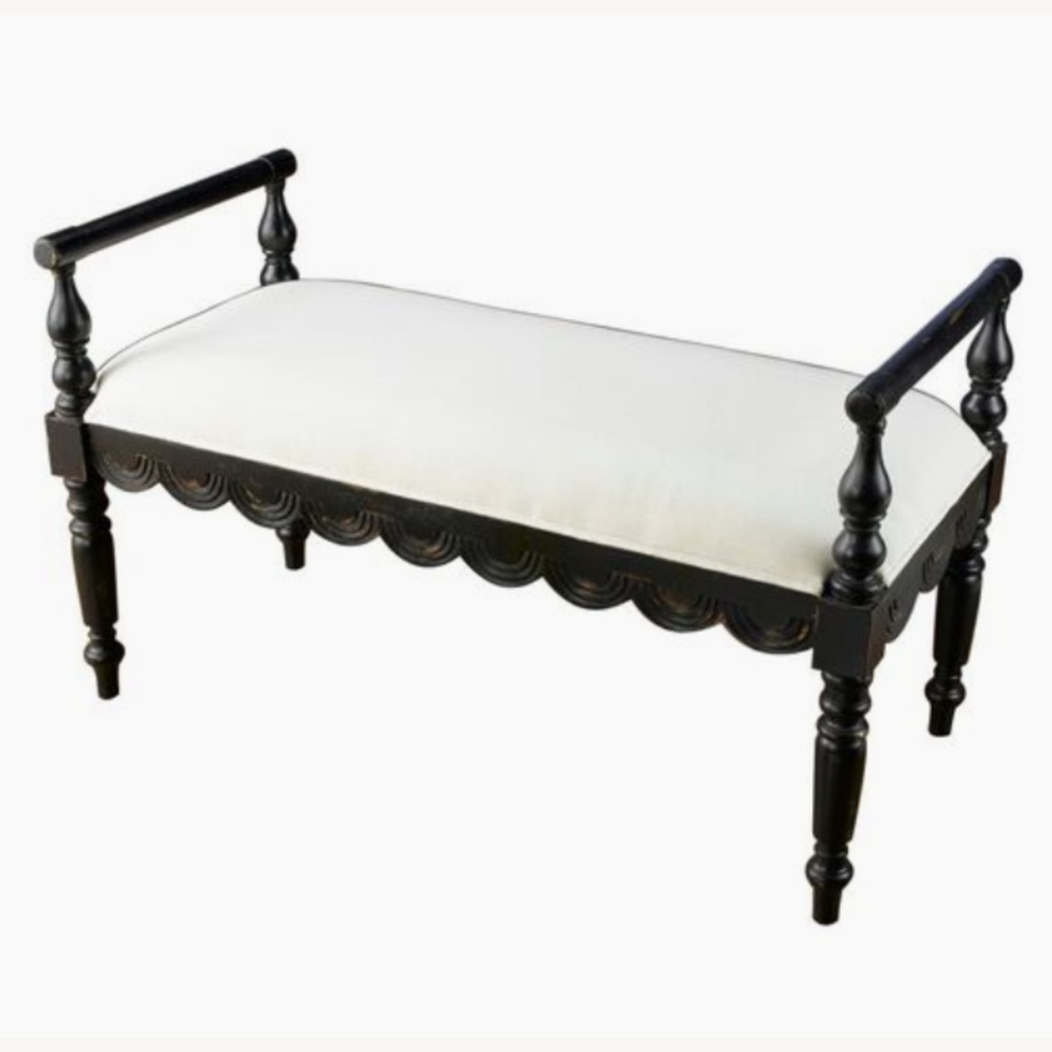 One Kings Lane Callie Bench - Black/ Ivory - image-5