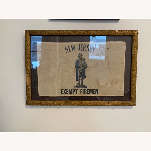 Used Late 19th Century NJ Exempt Fireman Banner for sale on AptDeco