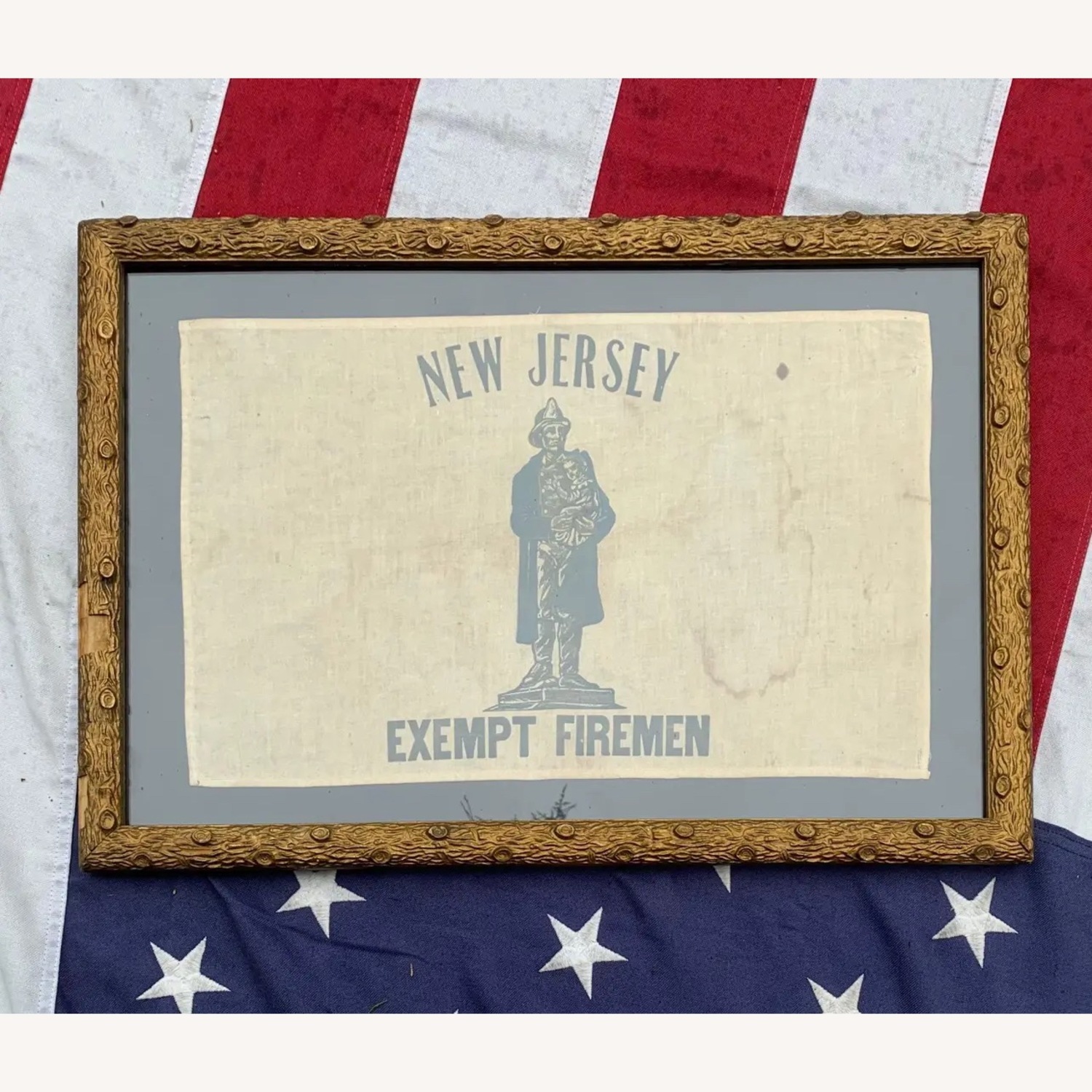 Late 19th Century NJ Exempt Fireman Banner - image-3