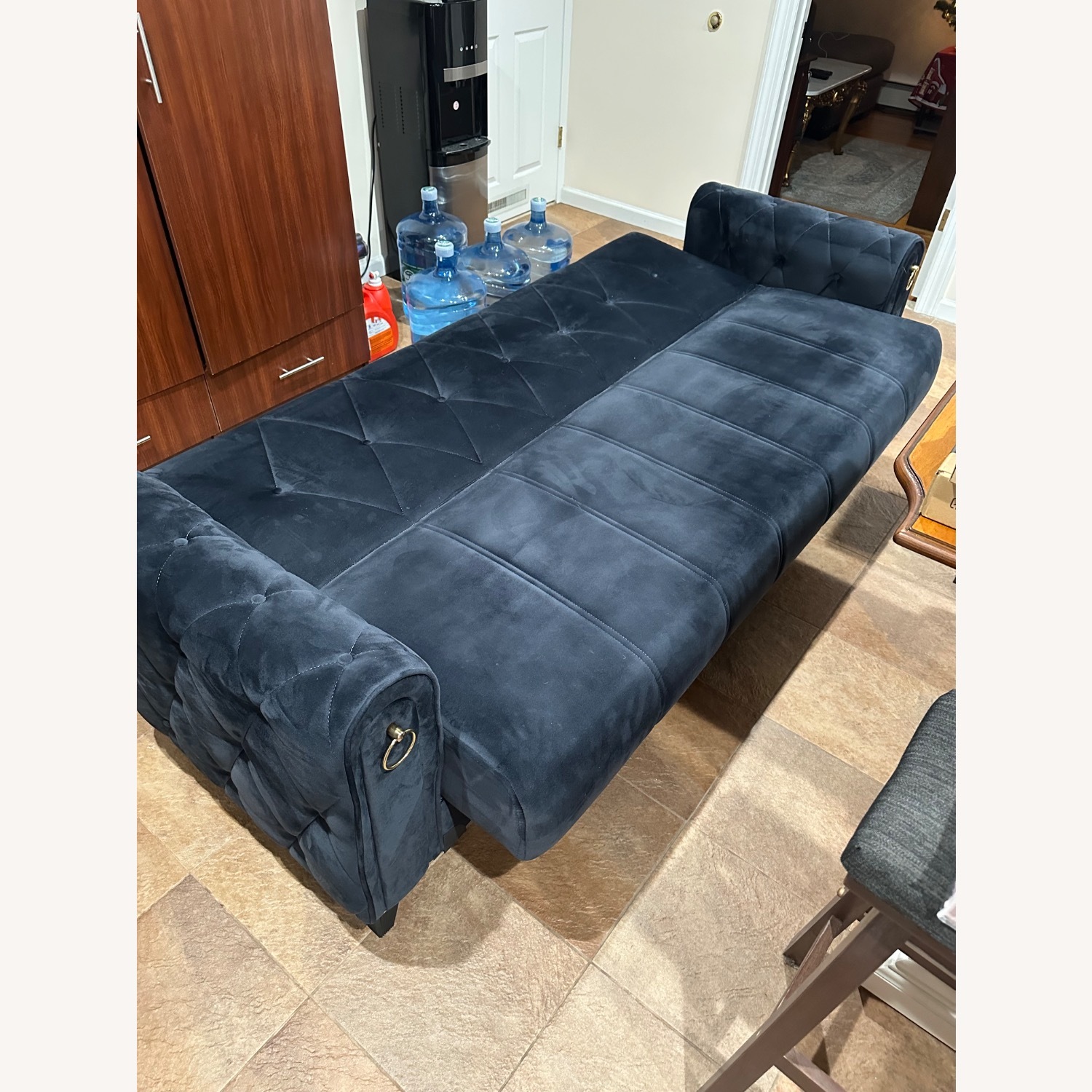 Blue Velvet Sofa  - image-5