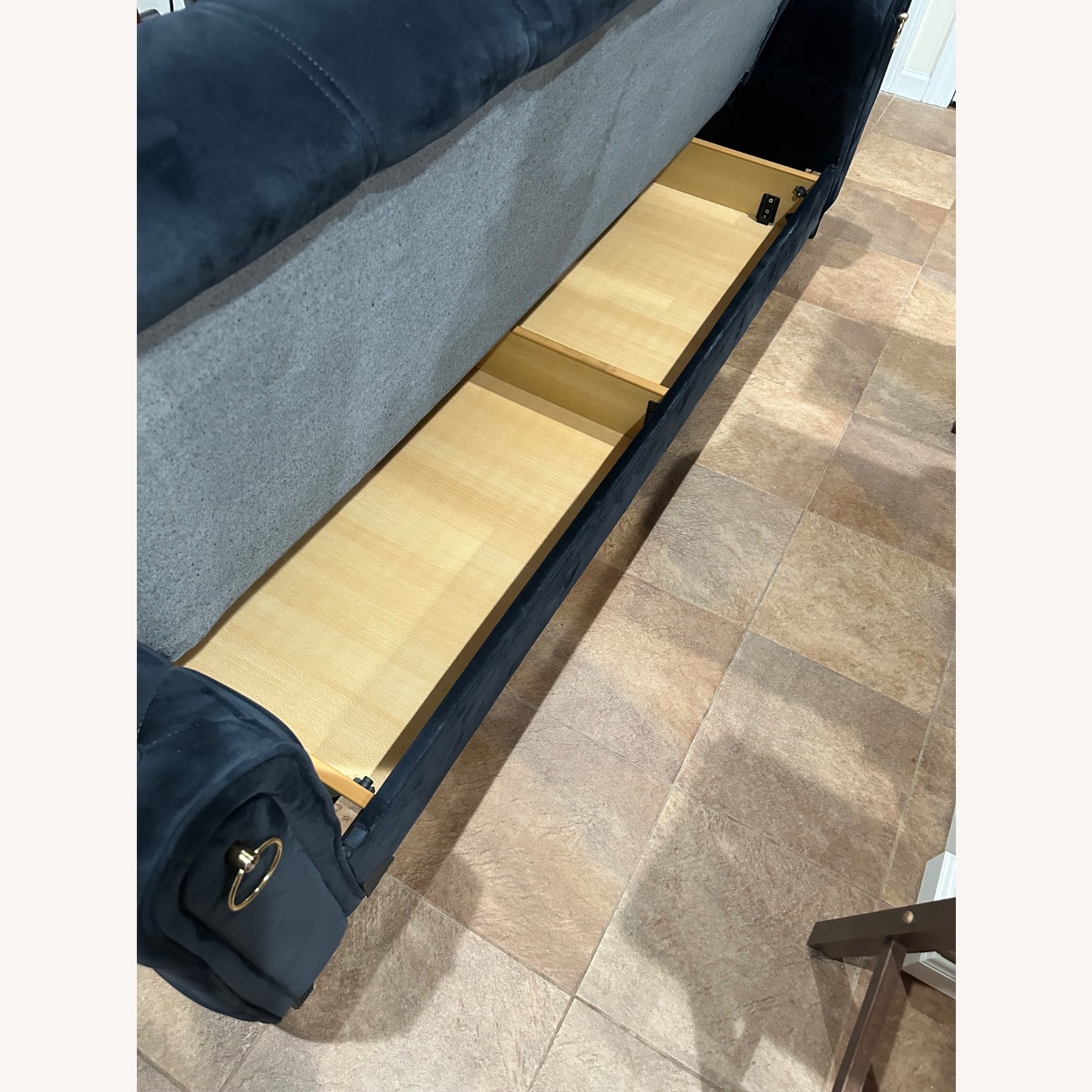 Blue Velvet Sofa  - image-6