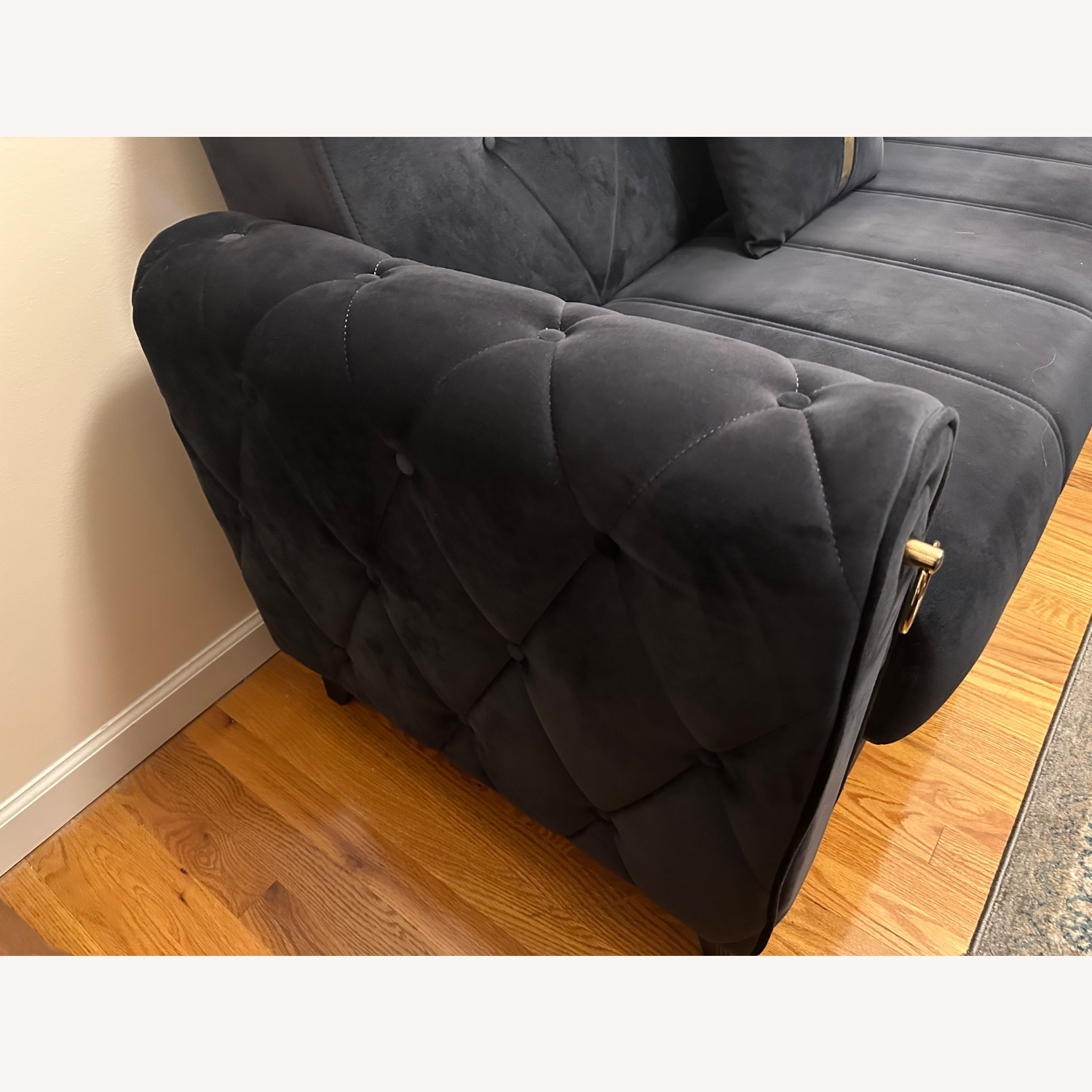 Blue Velvet Sofa  - image-2