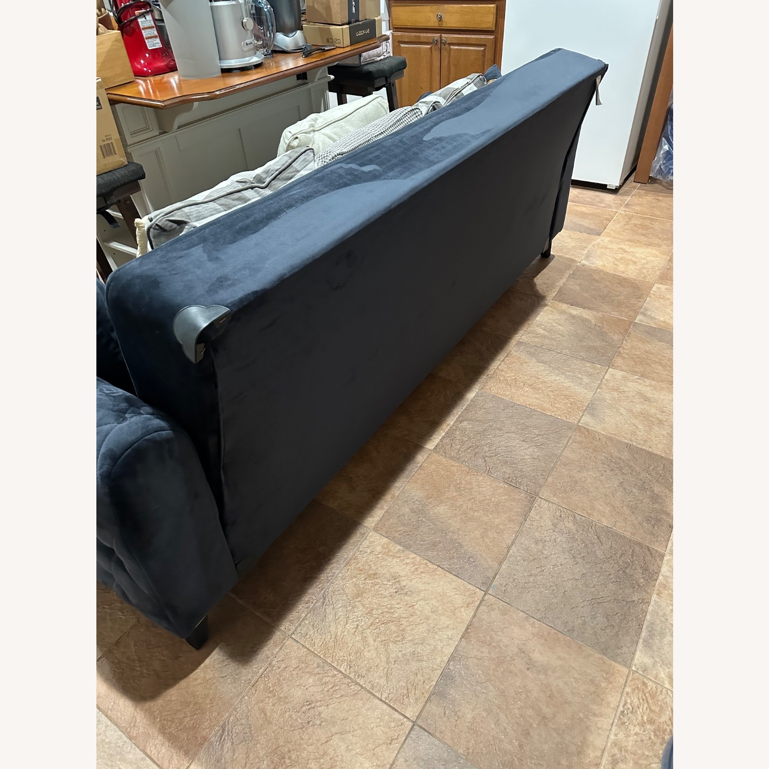 Blue Velvet Sofa  - image-3