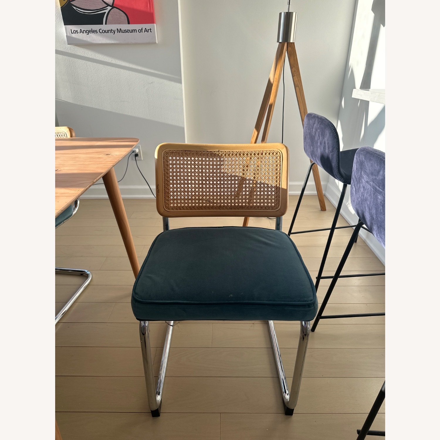 Cane Light Wood Dining Chairs - image-1