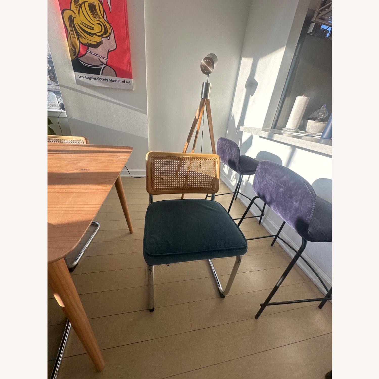 Cane Light Wood Dining Chairs - image-2