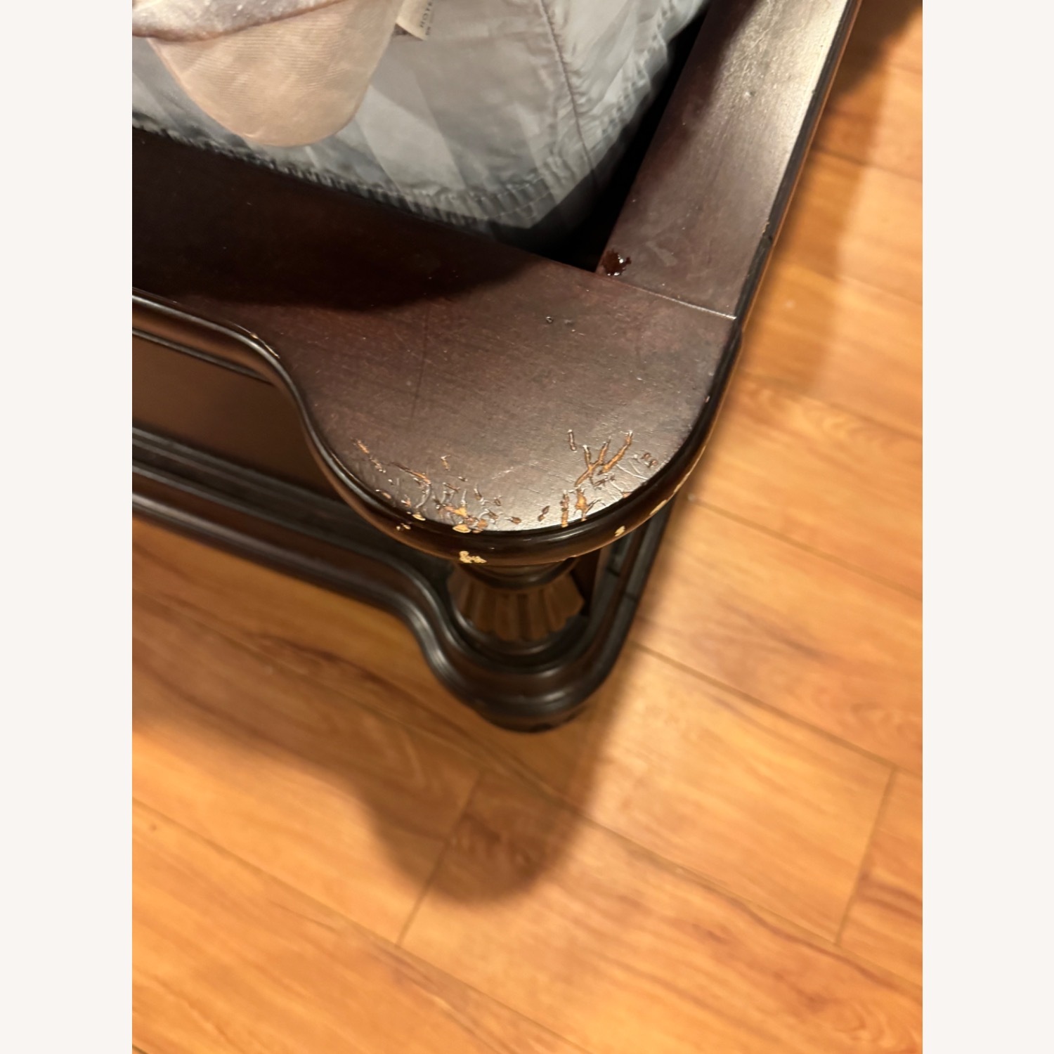 King Size Wooden Sleigh Bed Frame set - image-2