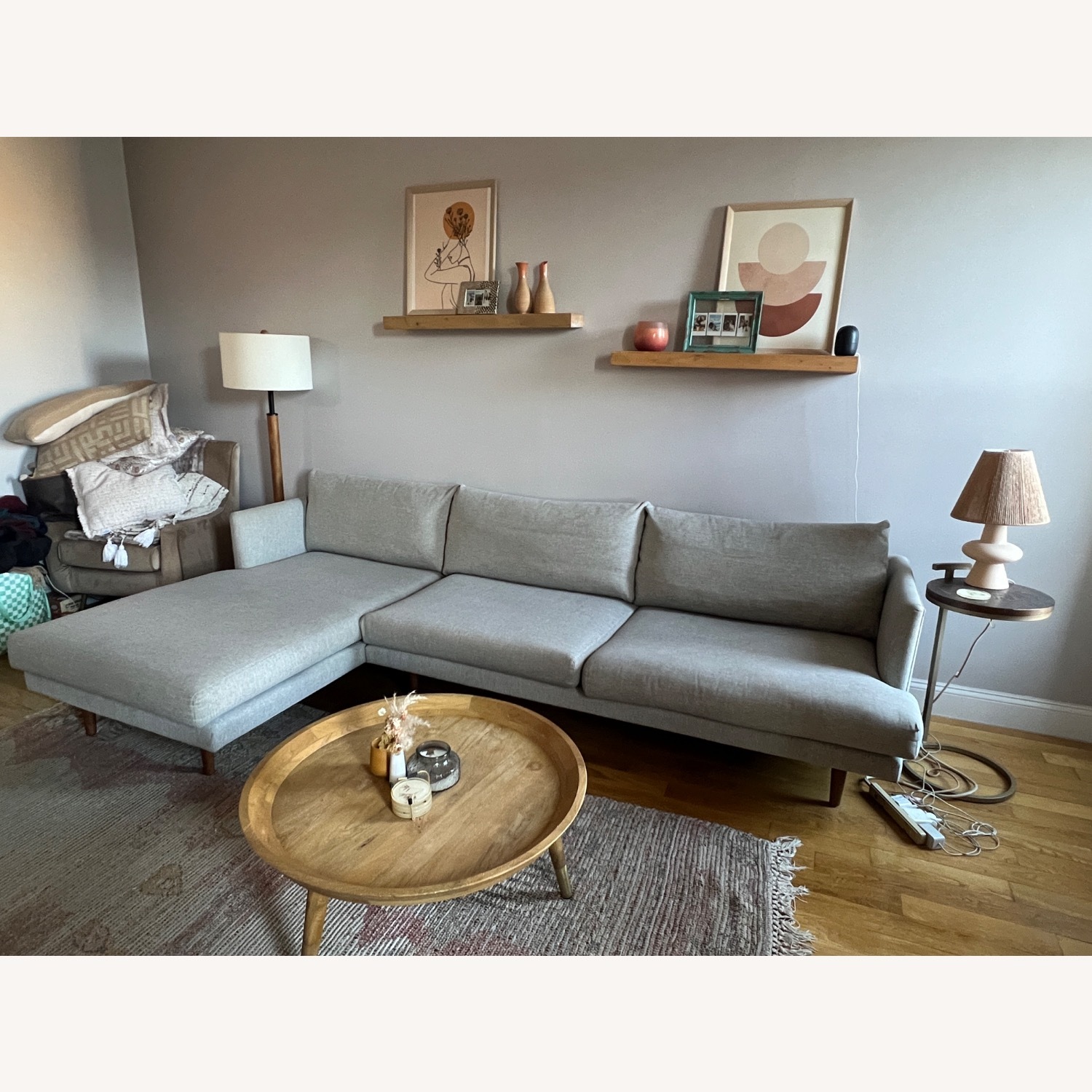 Article Burrard 112” Left Sectional Sea Salt Grey - image-6