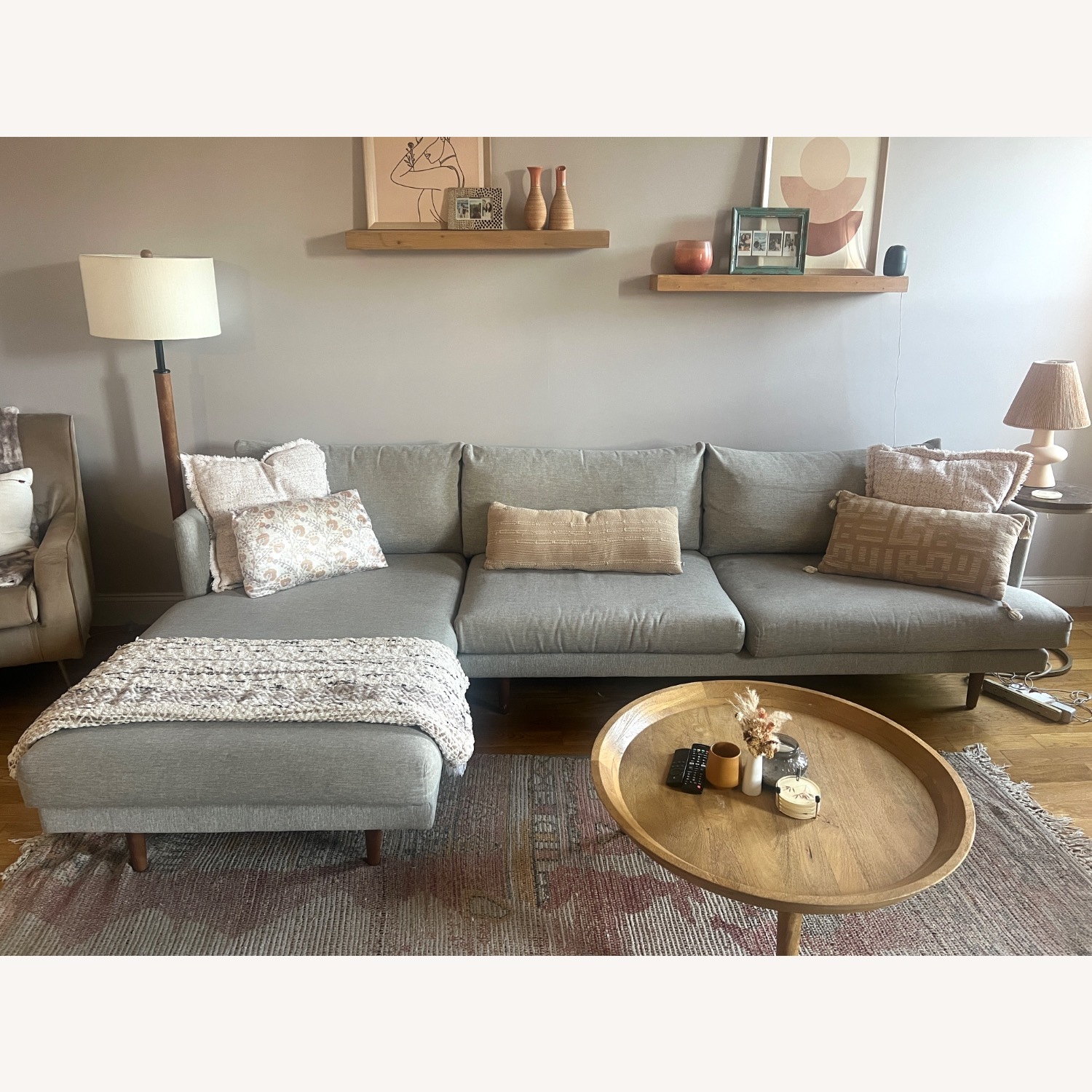 Article Burrard 112” Left Sectional Sea Salt Grey - image-2