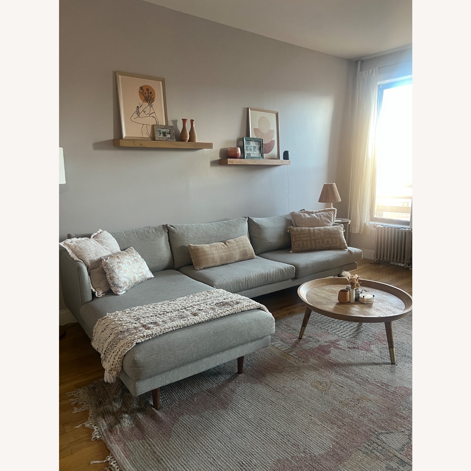 Article Burrard 112” Left Sectional Sea Salt Grey - image-3