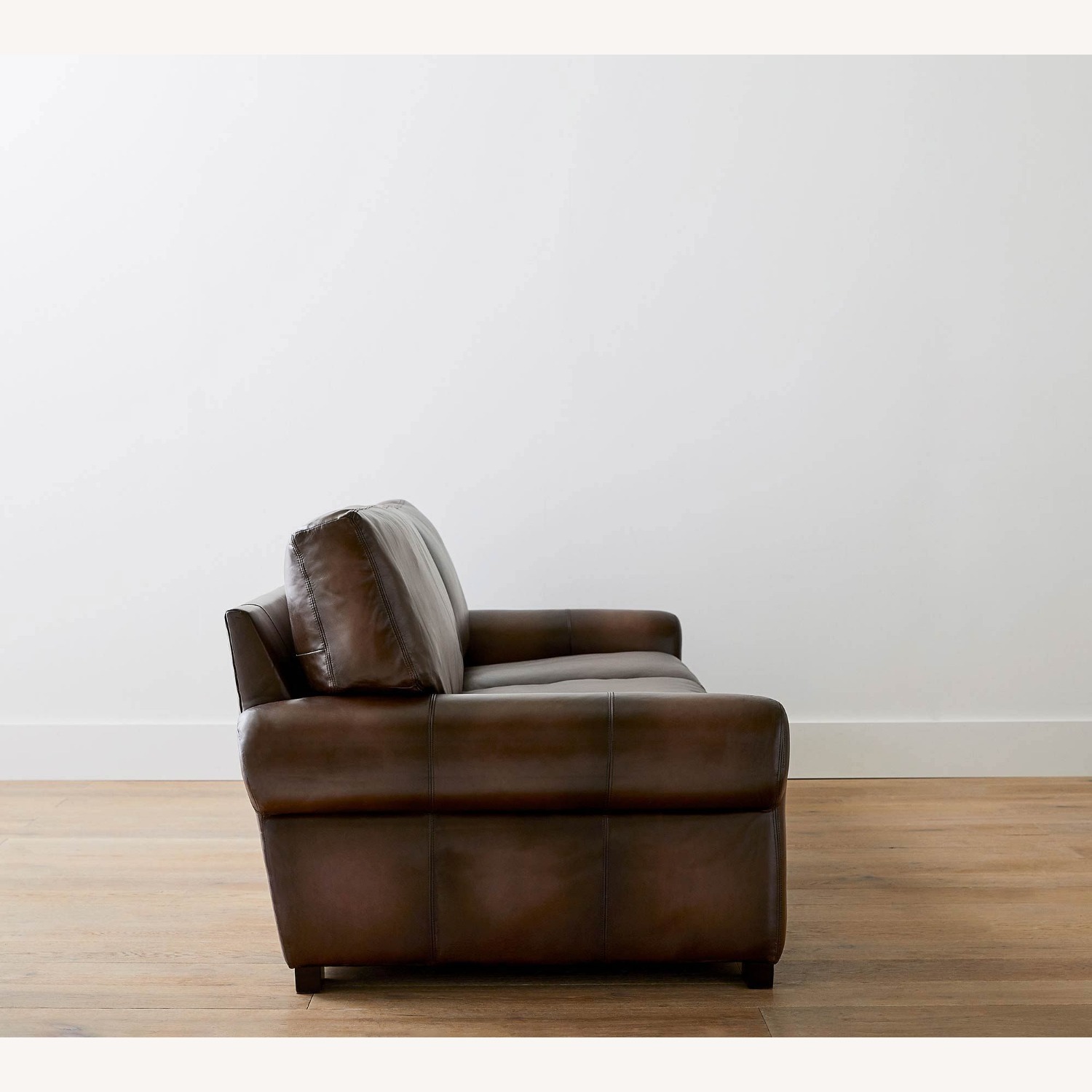 Pottery Barn Turner Roll Arm Leather Sofa - image-2