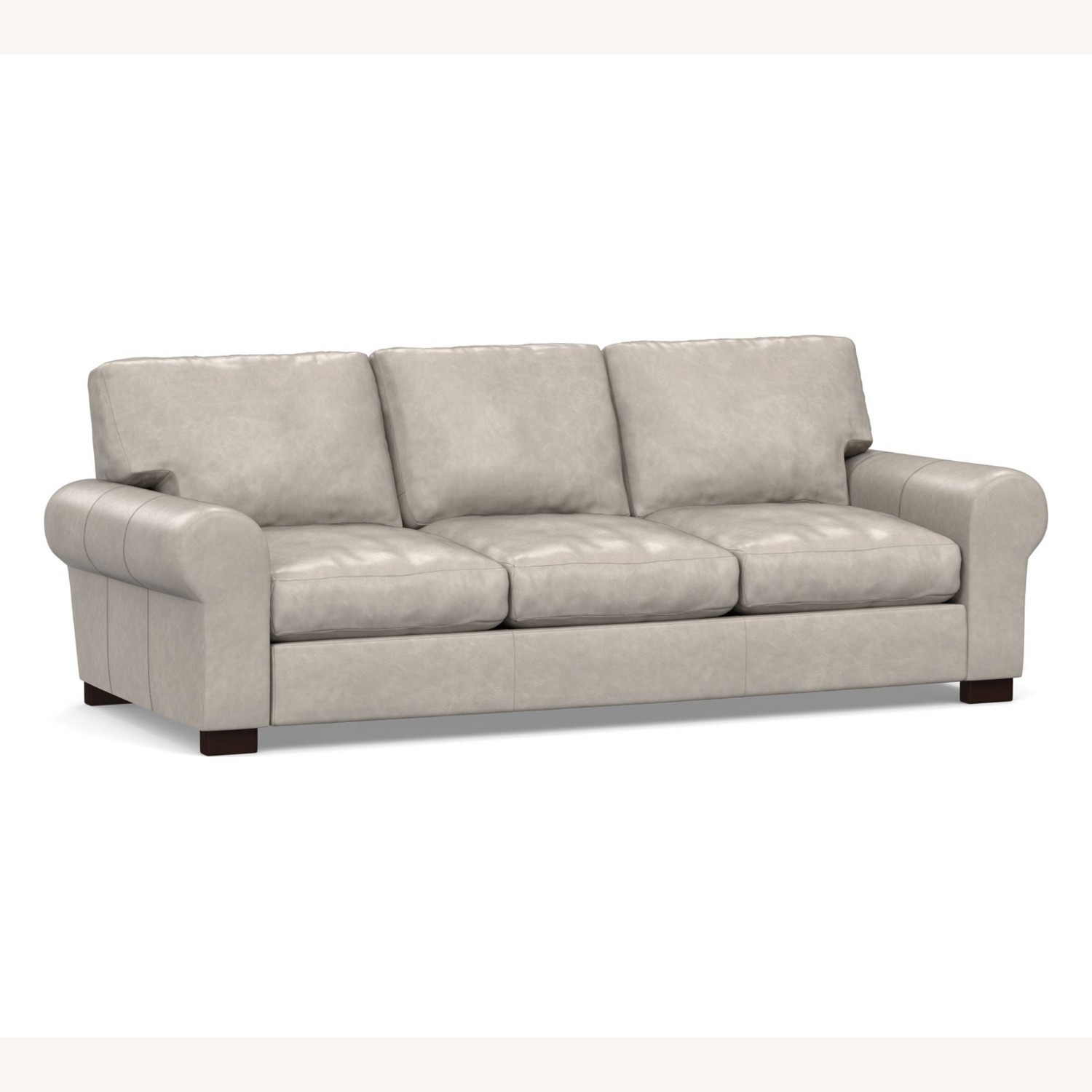 Pottery Barn Turner Roll Arm Leather Sofa - image-4