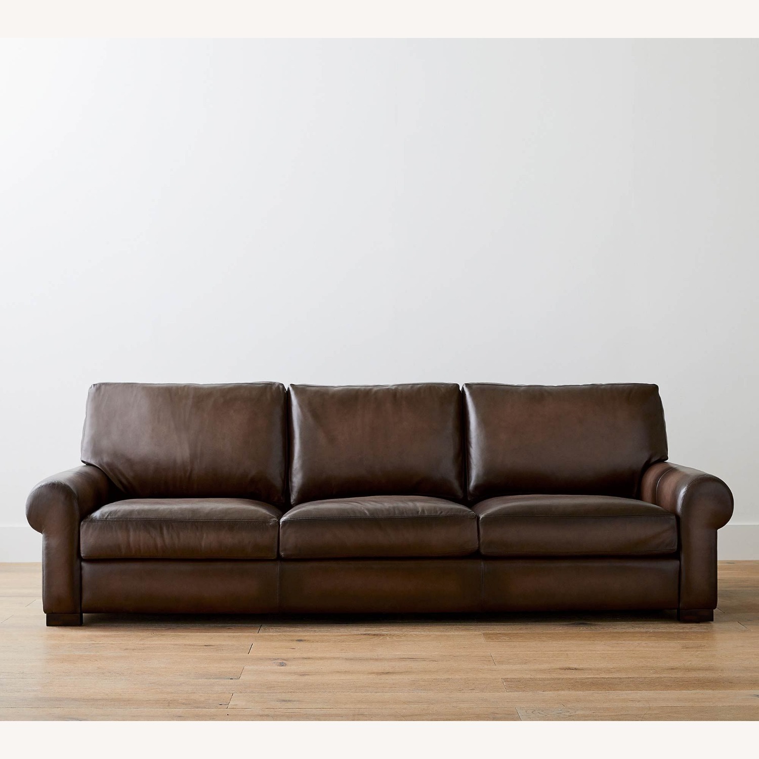 Pottery Barn Turner Roll Arm Leather Sofa - image-3