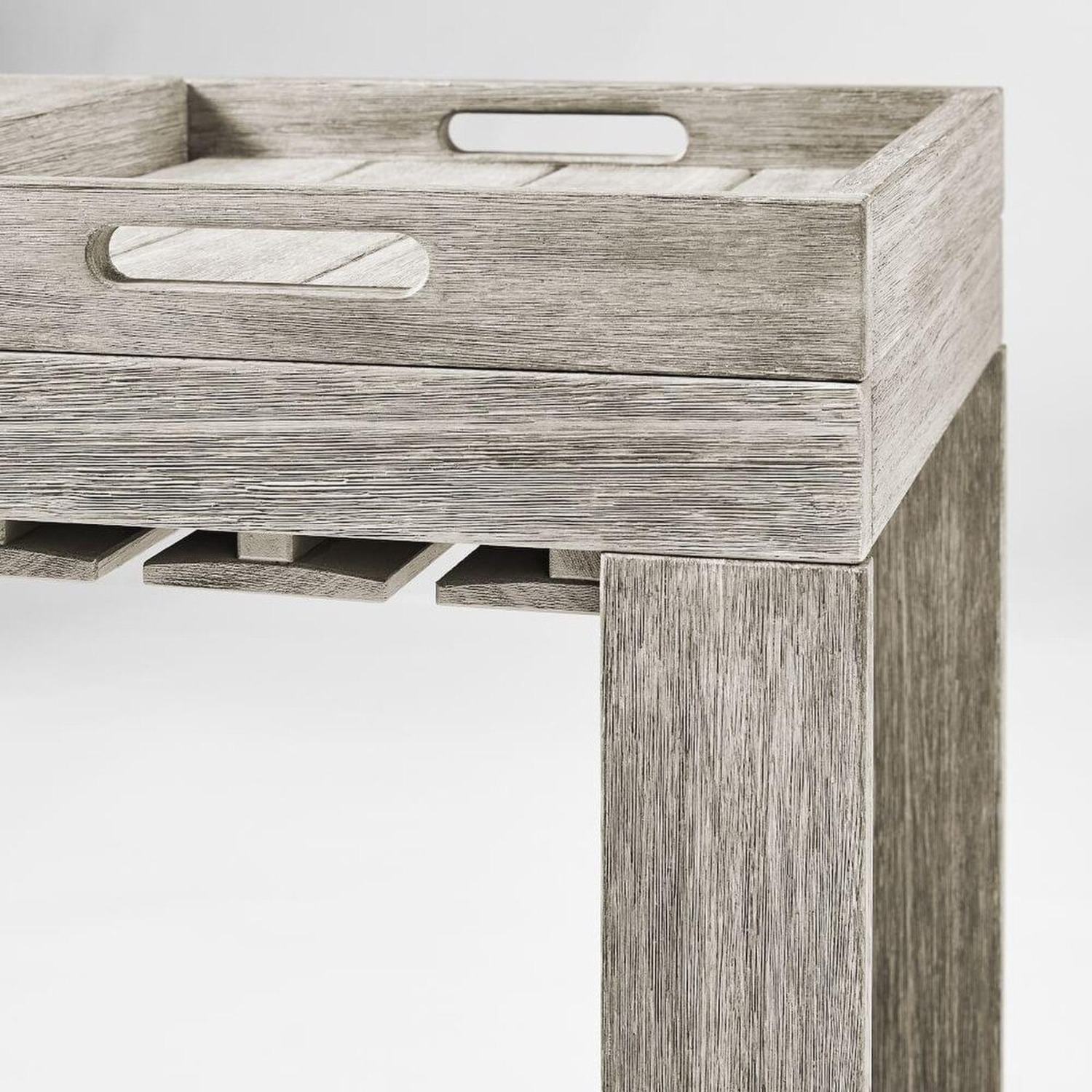 West Elm Portside Garden Bar Cart - Weathered Grey - image-2