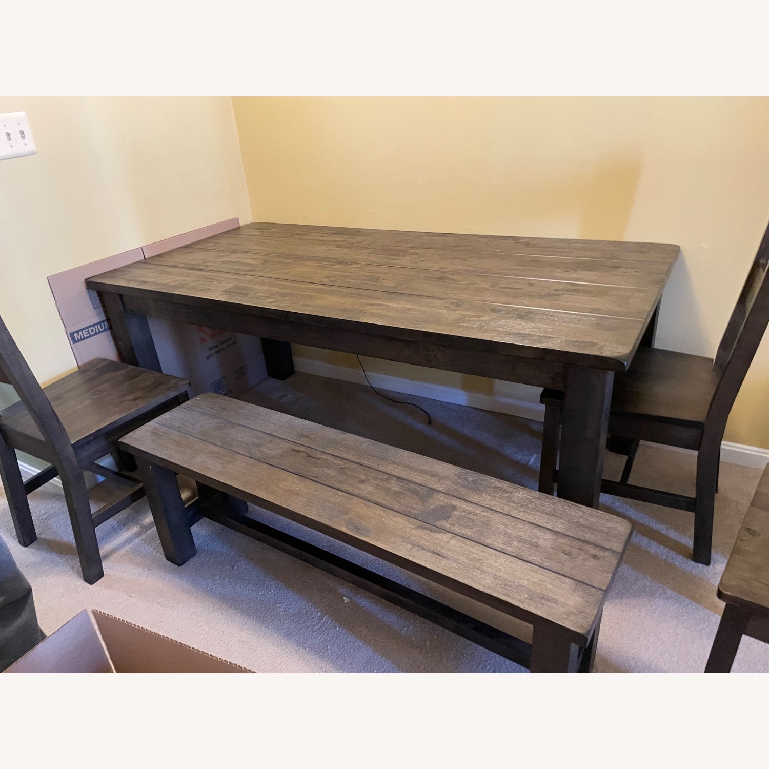 Wood Dining Set - AptDeco