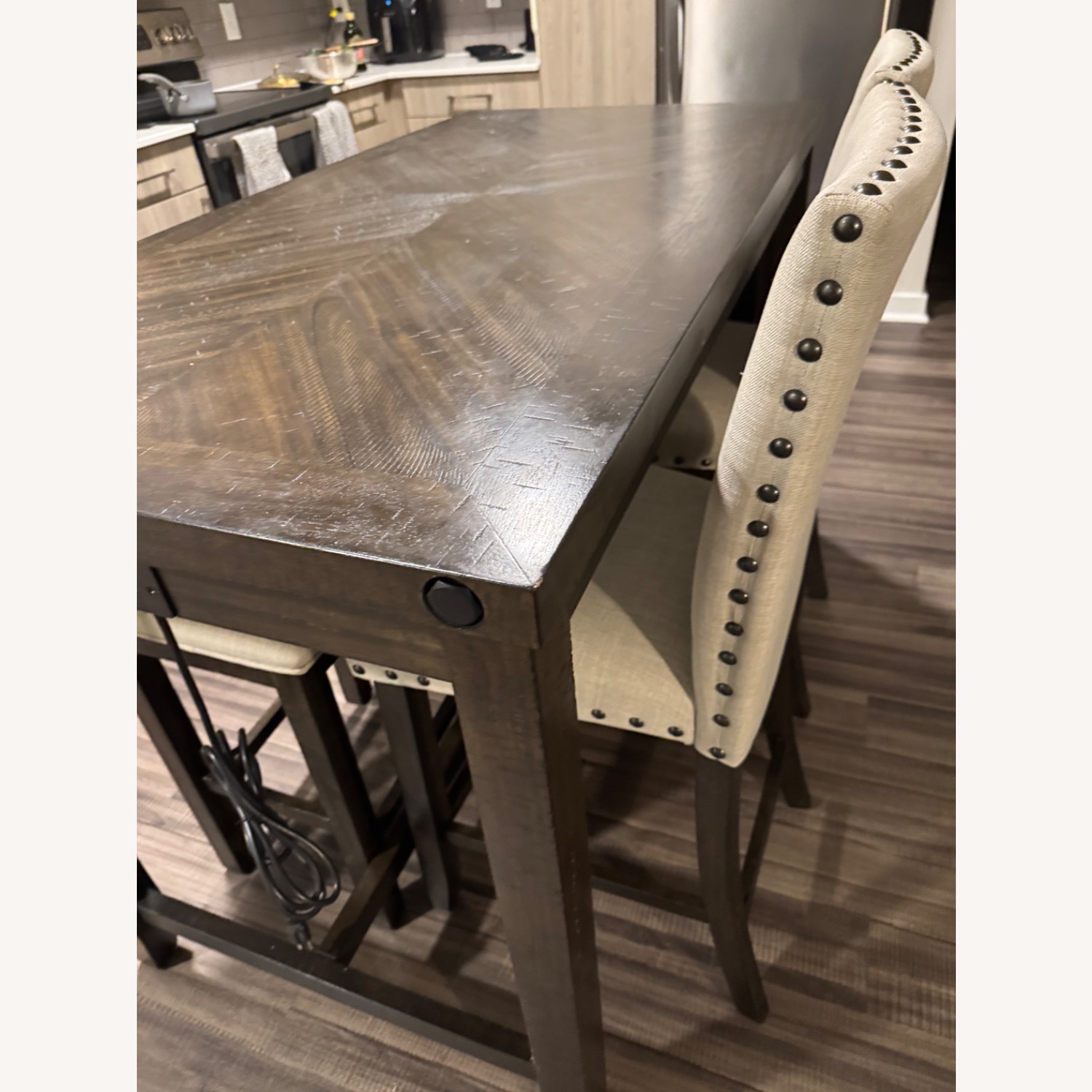 Sonoma 5 Piece Espresso Upholstered Counter Height Dining Set - image-4