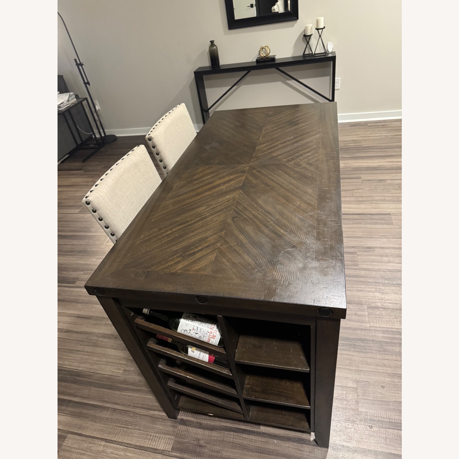 Sonoma 5 Piece Espresso Upholstered Counter Height Dining Set - image-1