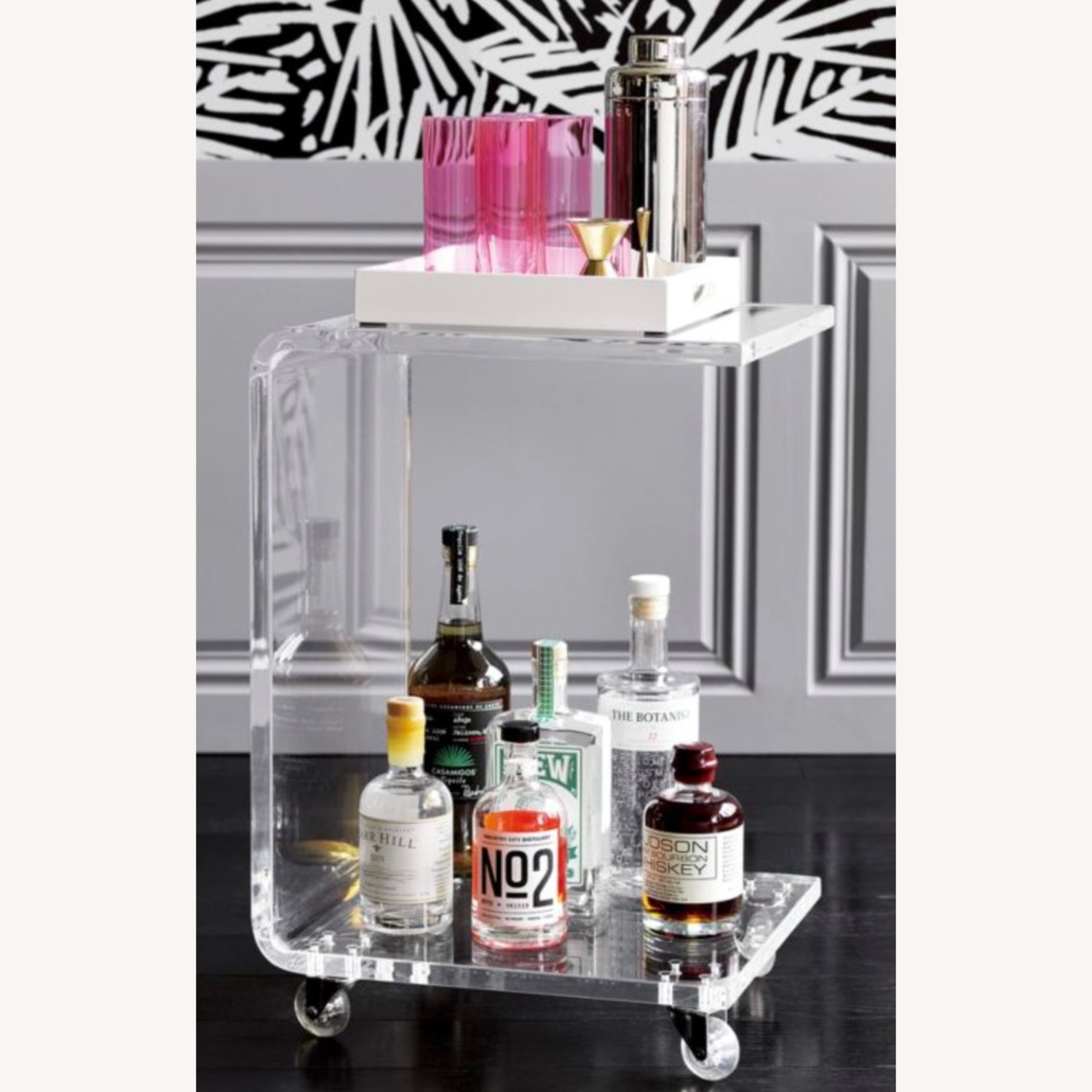 CB2 Acrylic C Tables Set - image-1