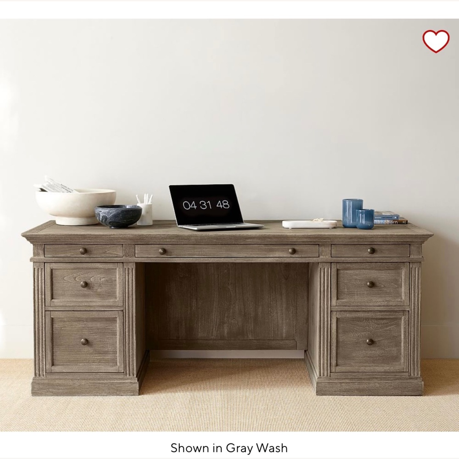 Pottery Barn Livingston Executive Desk (75") - image-1