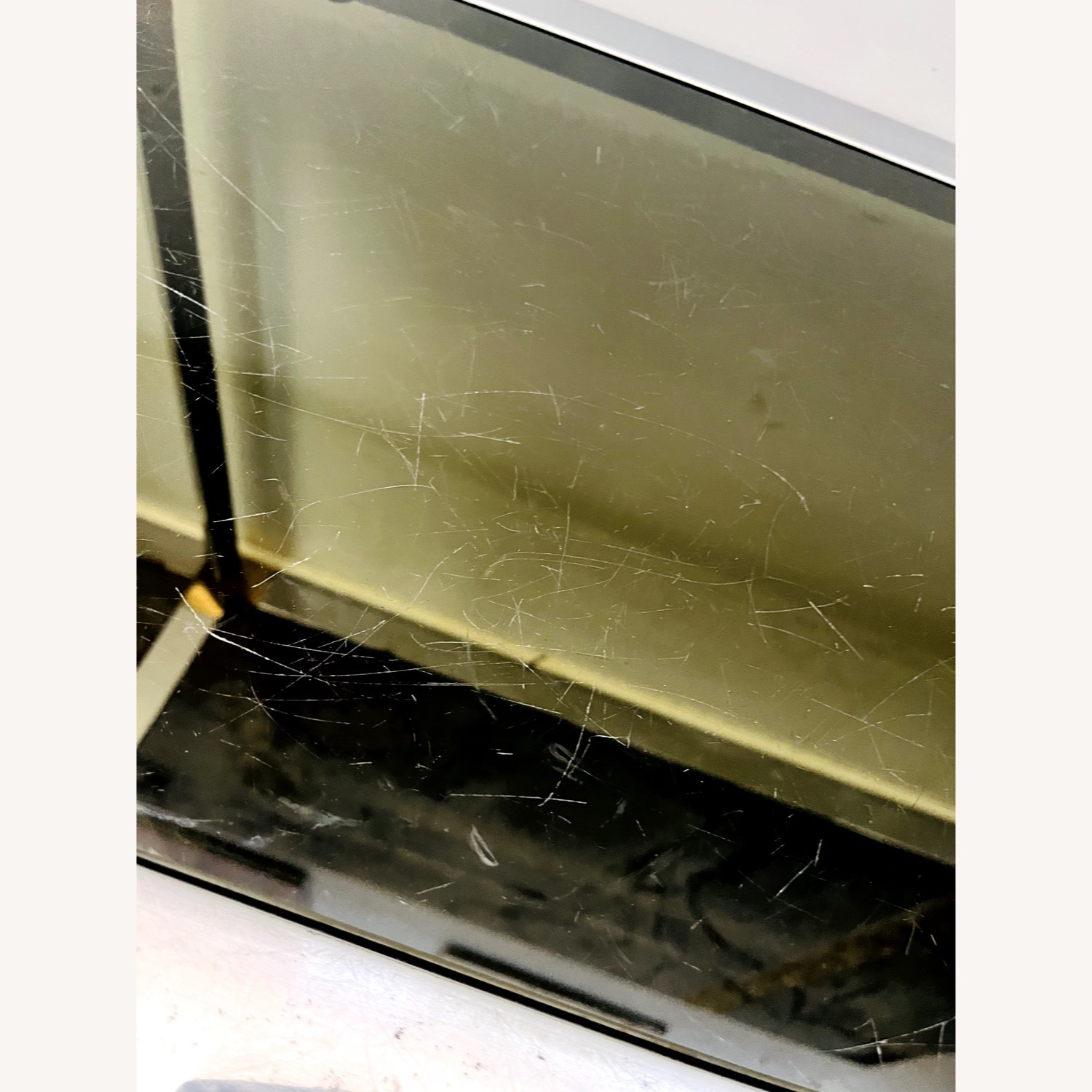 Vintage Glam Console Table Chrome & Smoked Glass - image-13