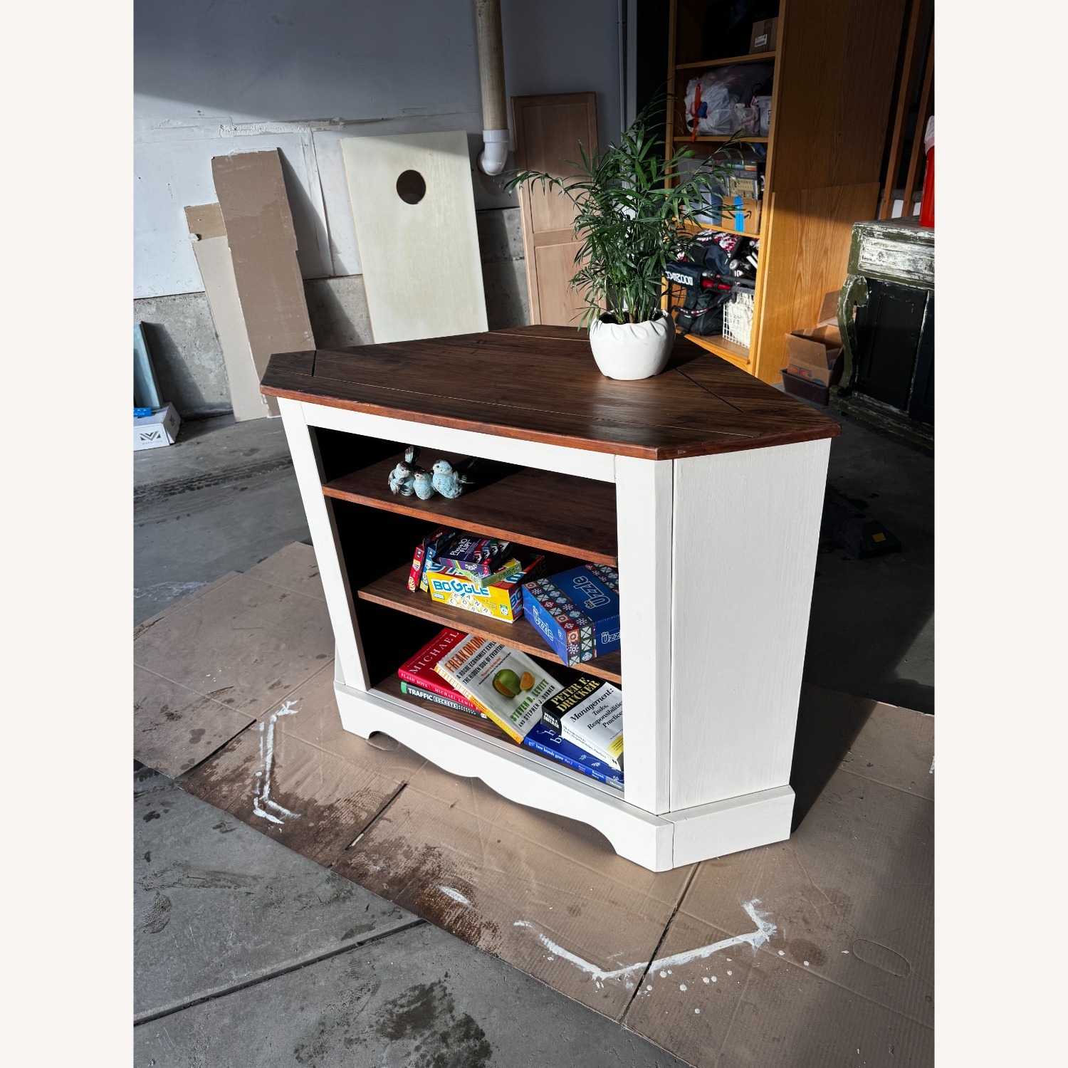 Rustic Multipurpose Corner Cabinet - image-1