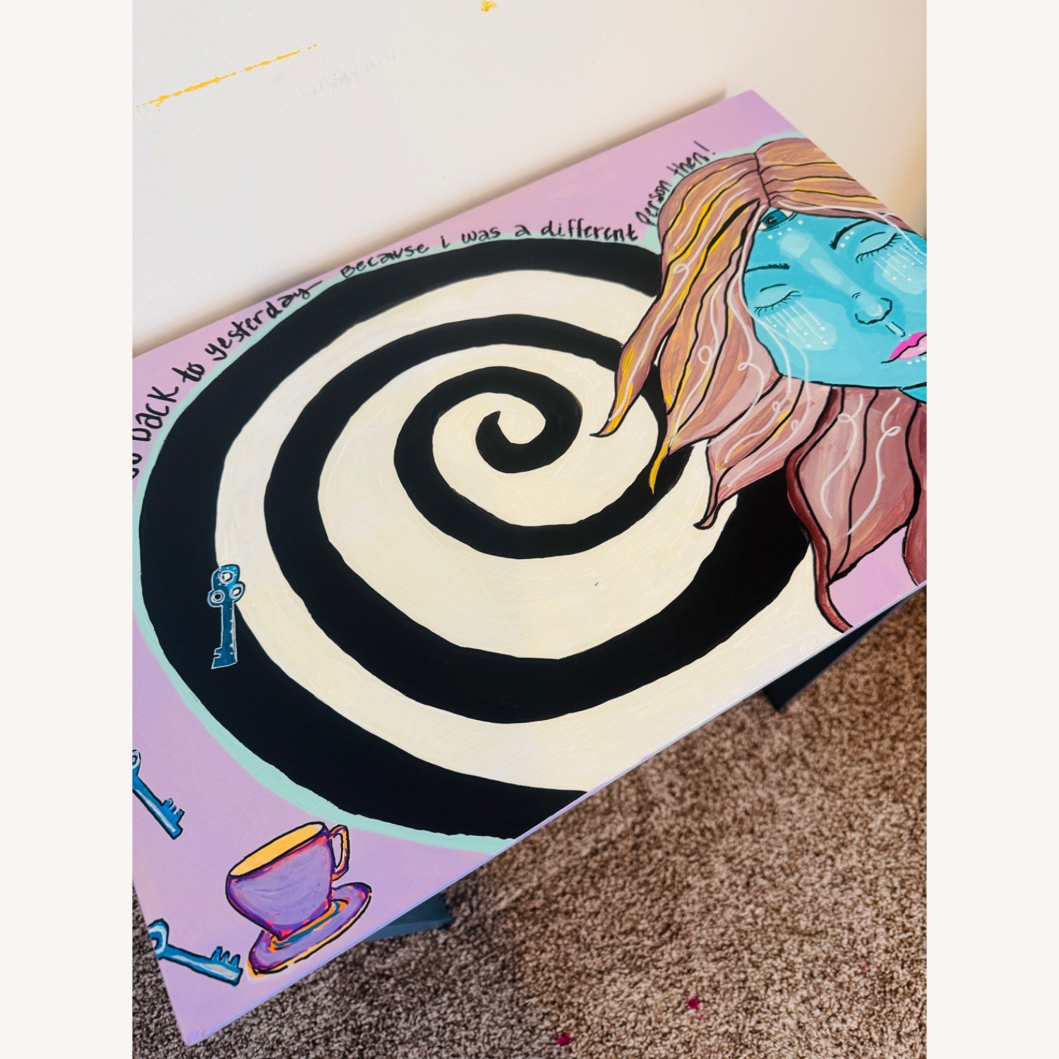 Artisian Alice in Wonderland Stacking Tables - image-9