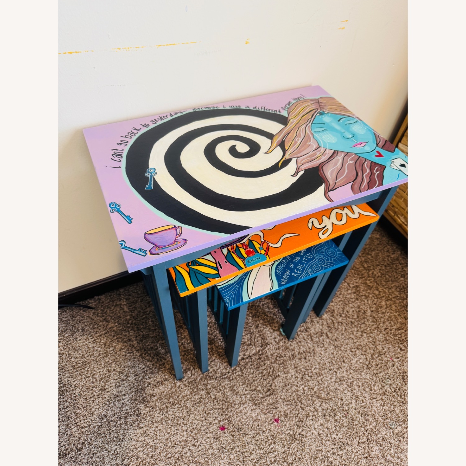 Artisian Alice in Wonderland Stacking Tables - image-2