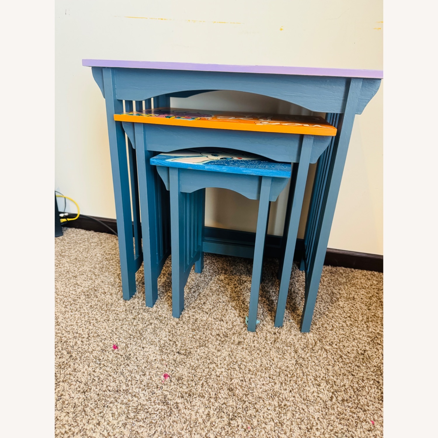 Artisian Alice in Wonderland Stacking Tables - image-3